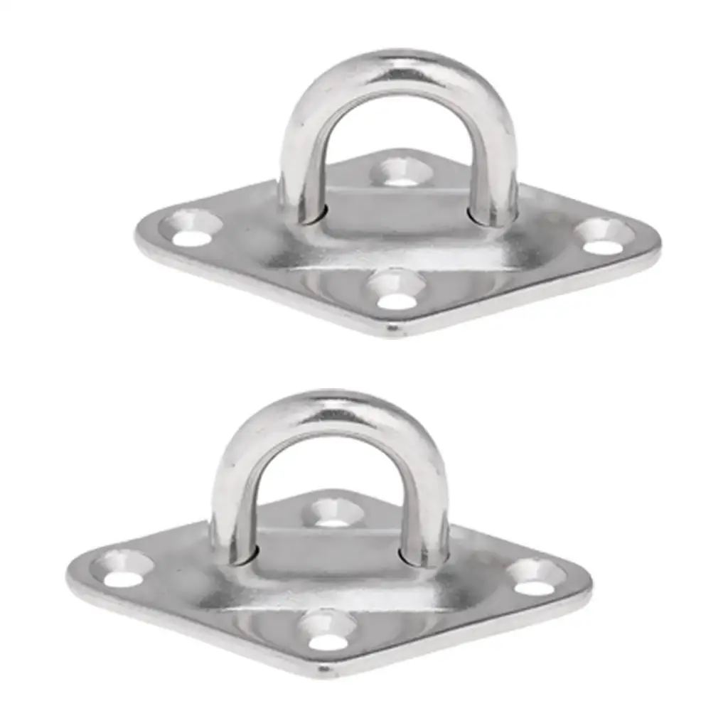 2x 304 Stainless Steel  Plate Boat Sailing Shade Sail Fixing Gear