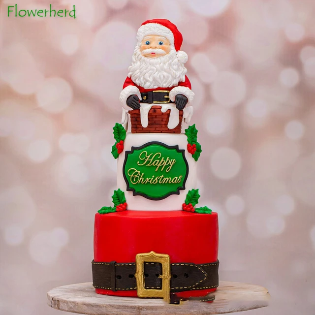 Santa Claus Wooden House Snowflake Tree Sugarcraft Fondant Christmas Cake  Molds Mould Baking Cake Decorating Tools - AliExpress
