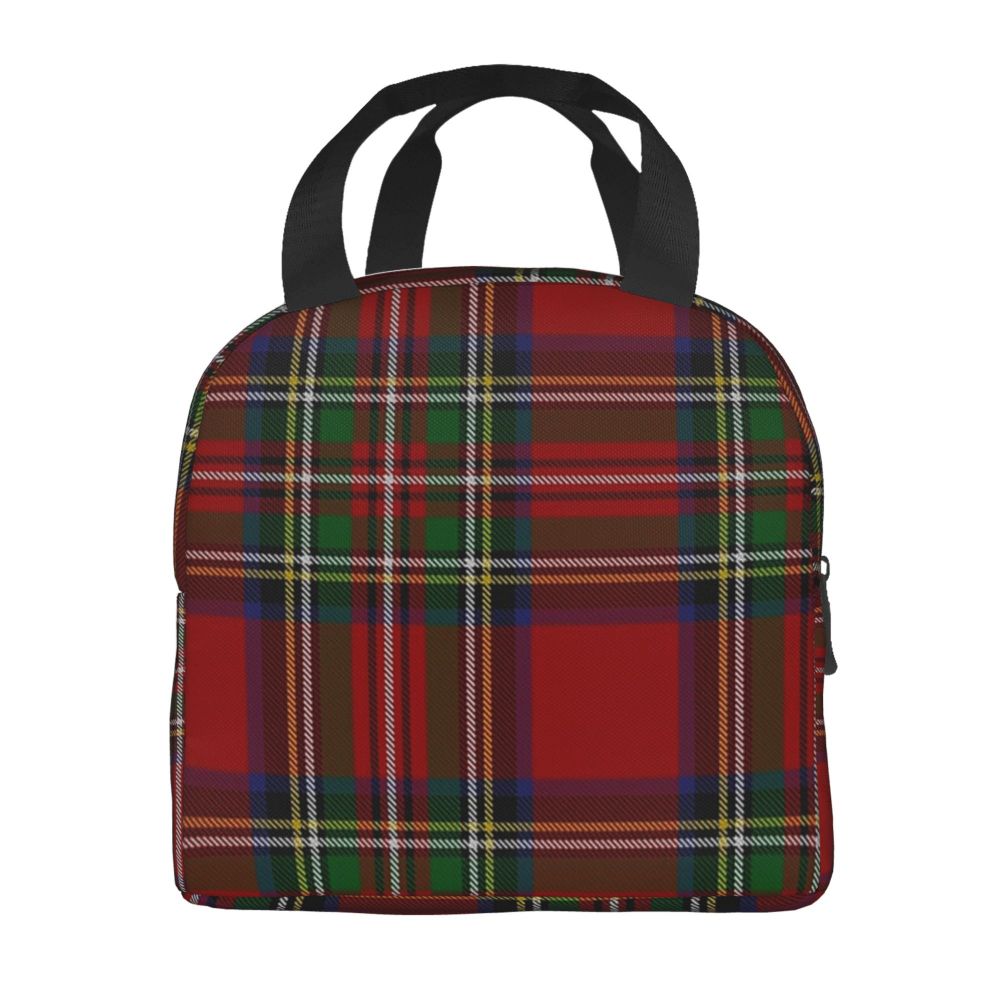 Royal Tartan Plaid Lunch Bag, lona isolada