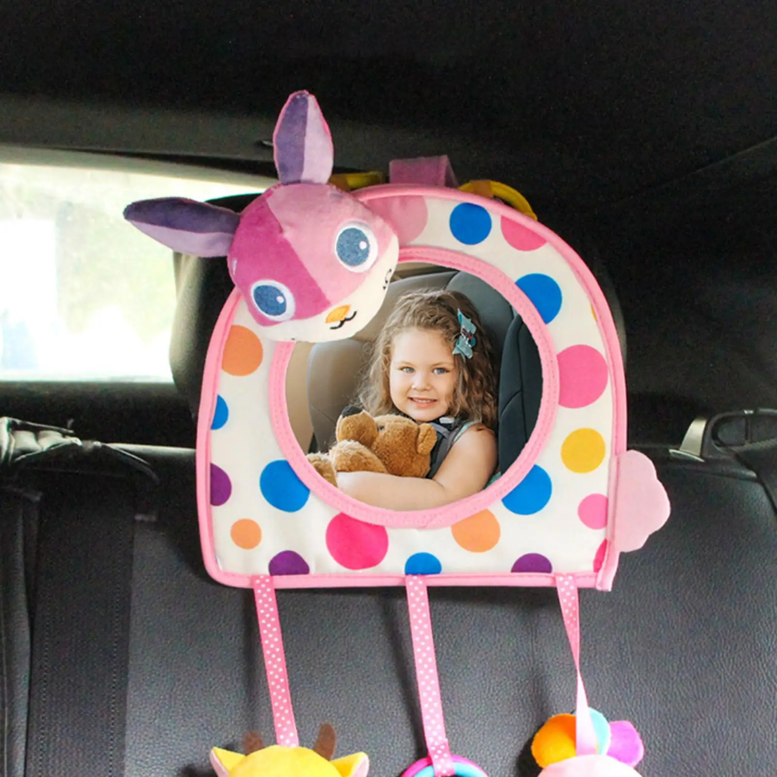 Cartoon Baby Car Mirror Car Accessories Car Seat Back View Mirror Baby Observation Mirror, Car Seat Mirror for Infant Newborn