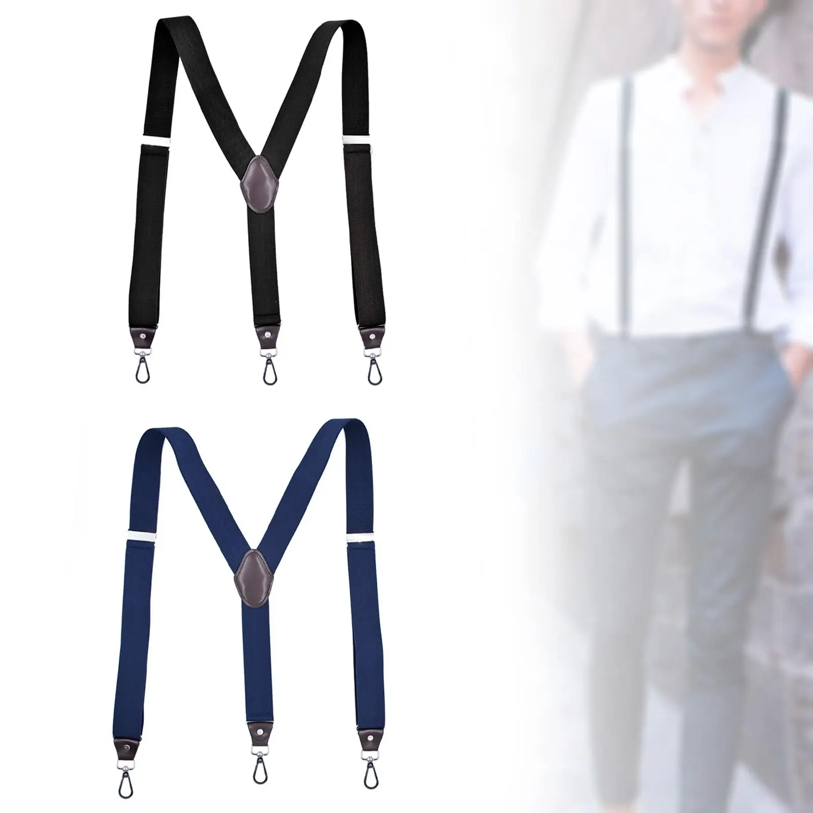 Fashion Suspenders Hooks Adjustable Solid Color Back Heavy Duty Unisex Belt for Pants Trouser Women Skirt Casual
