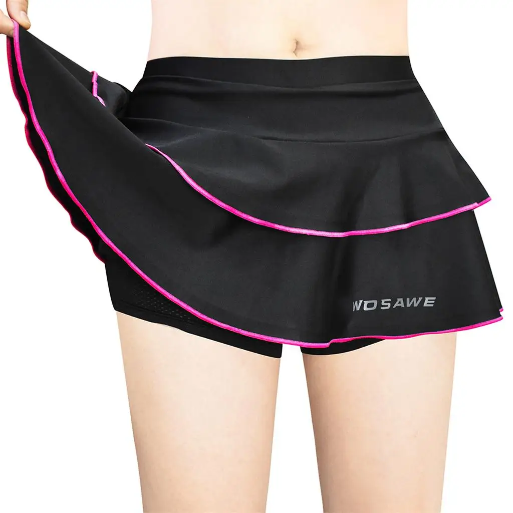 Women`s Skort with 3D Padded Cushion Biking Riding Shorts Skirt  and Breathable,  to Eliminate The 