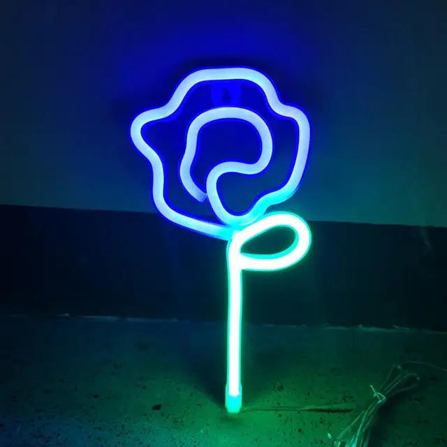 Purple Rose Green Leaves White Backing Handmade Real Glass Tube Flowers  Store Advertise Home Decoration Display Neon Sign 17x14 - Neon Bulbs &  Tubes - AliExpress