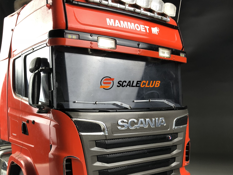 Scaleclub Modell Anhänger Schmutz Kopf 1:14 Klettern 1/10 Drift Auto Mit Simulation Metall Wischer Für Tamiya Lesu Für Scania Mann – Detail 2