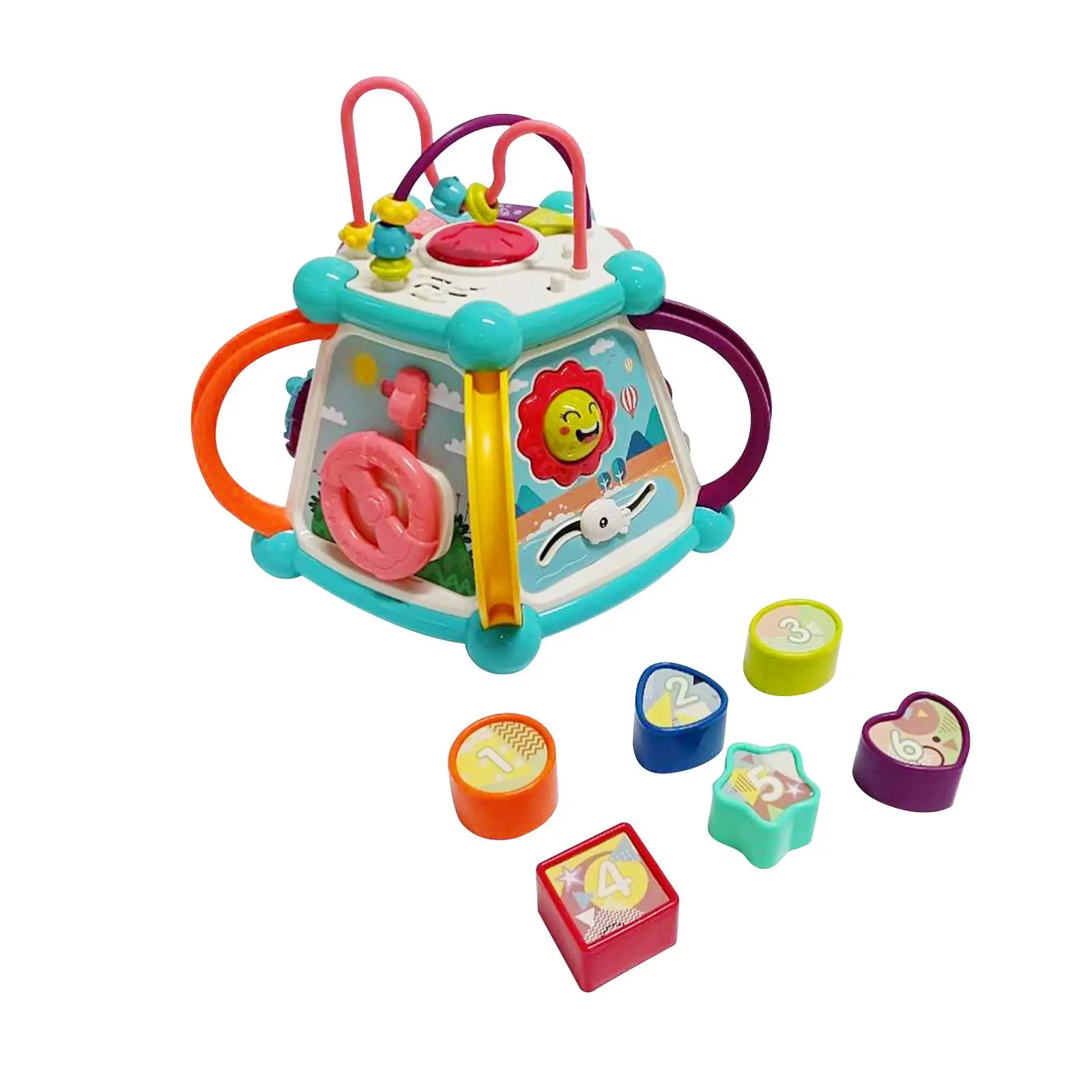 Activity Cube Toy Learning Puzzle Toy for Boys Girls Toddlers Gift