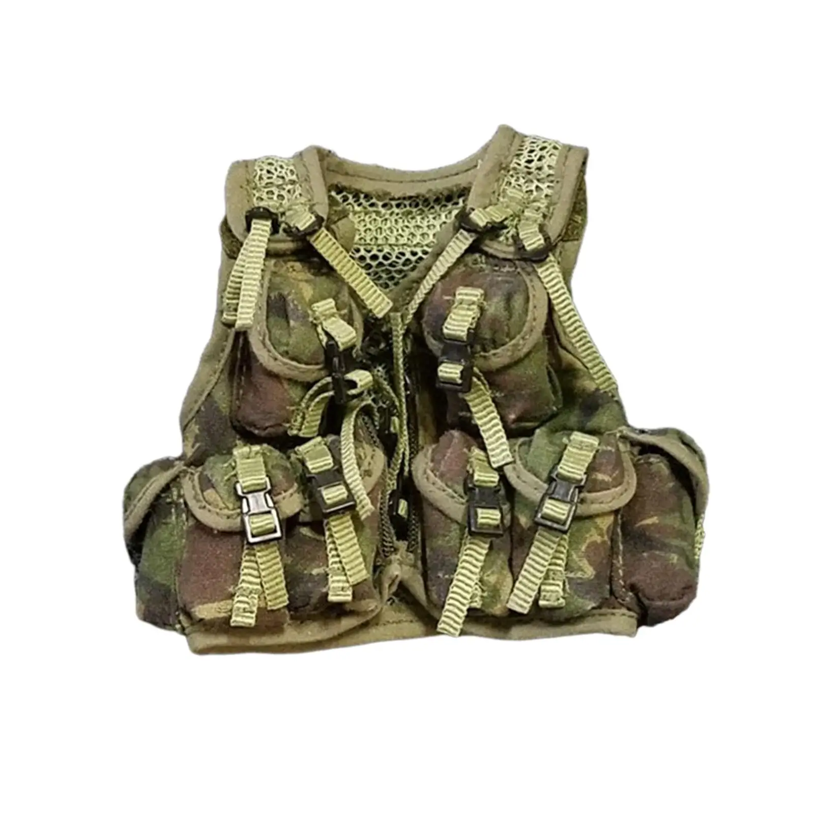 1/6 Scale Miniature Doll Jungle Vest with Multi Pockets Traning Vest Clothes for 12inch Male Collectable Action Figures Dress up