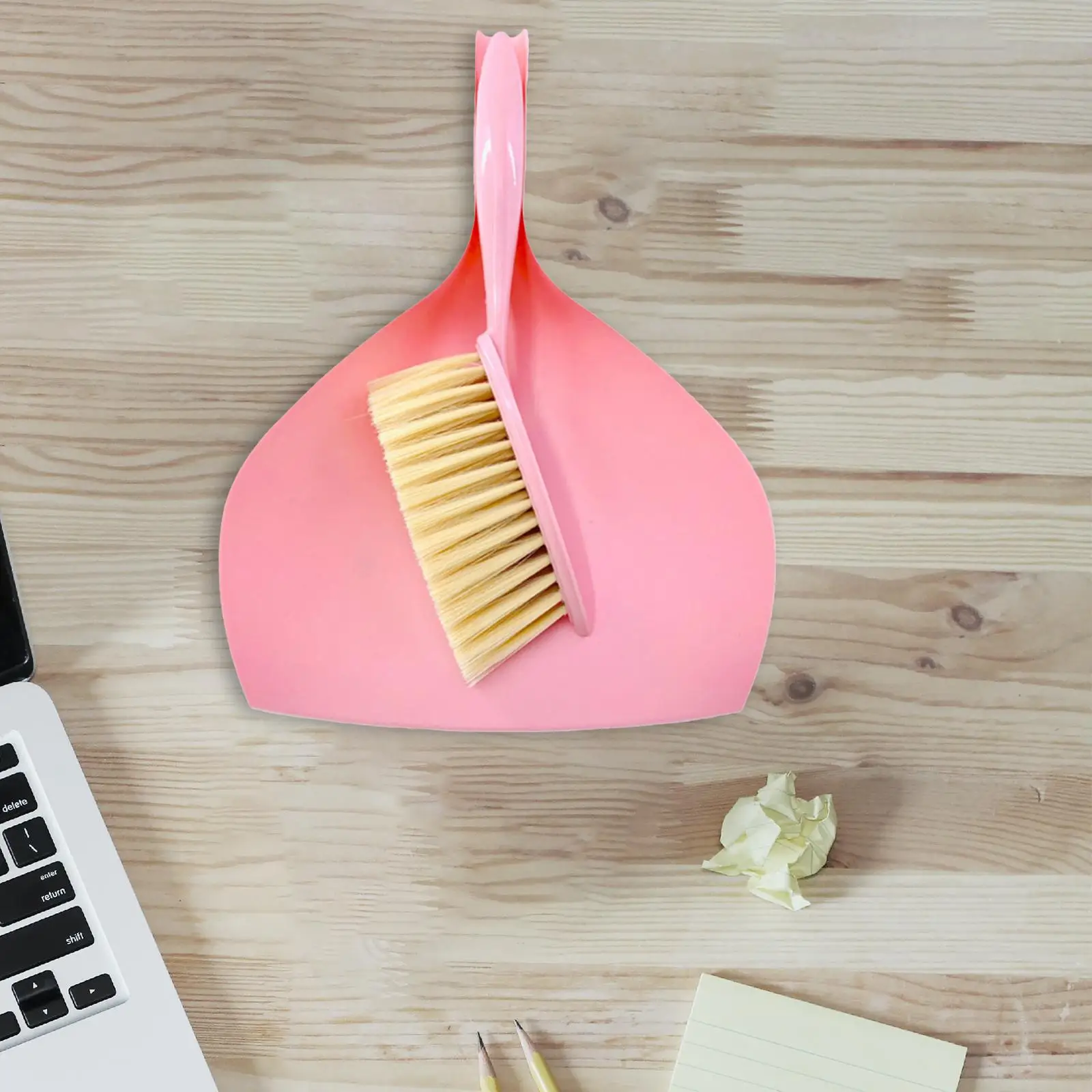 Mini Cleaning Broom Brush Set Durable Small Reuse Portable Dustpan and Stiff Brush Set for Desktop Keyboard Counter Table Office
