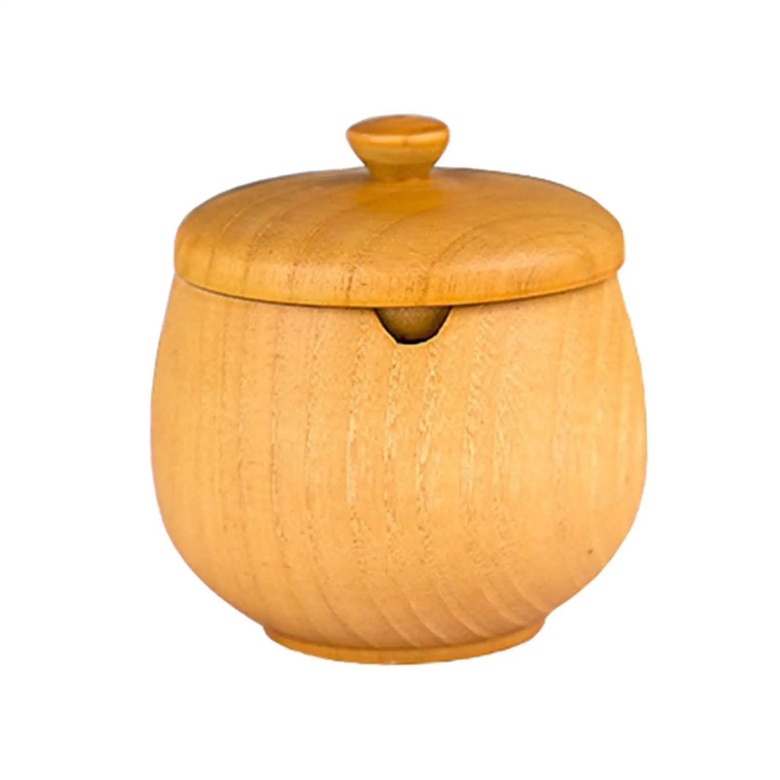 Kitchen Supplies Wooden Seasoning Storage Box Sugar Herbs Pepper Condiment Jar Spice Pots for Kitchen Home