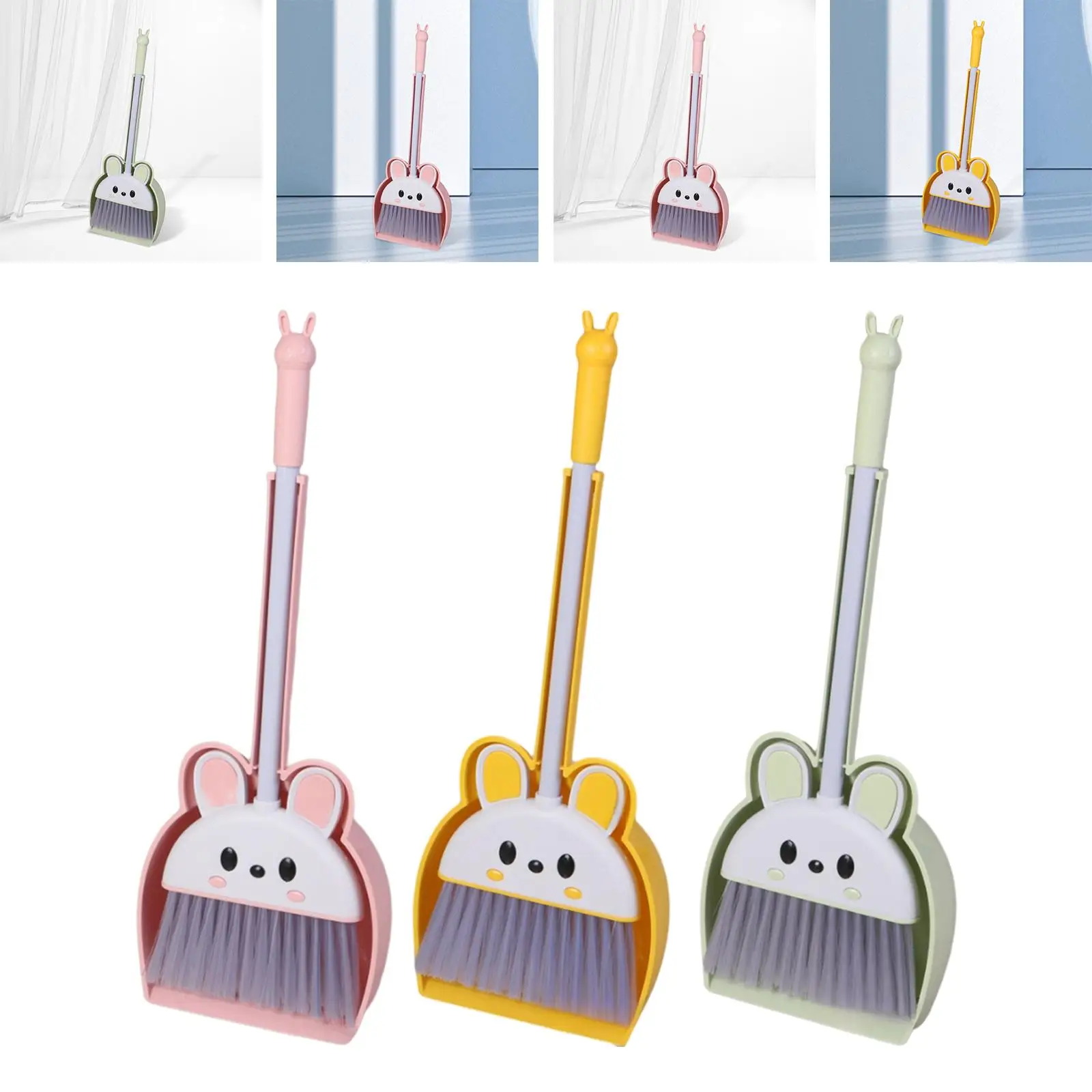 Housekeeping Pretend Play Cleaning Tools Holiday Gifts Role Playing Mini Broom with Dustpan for Kids for Kindergarten Age 3-6
