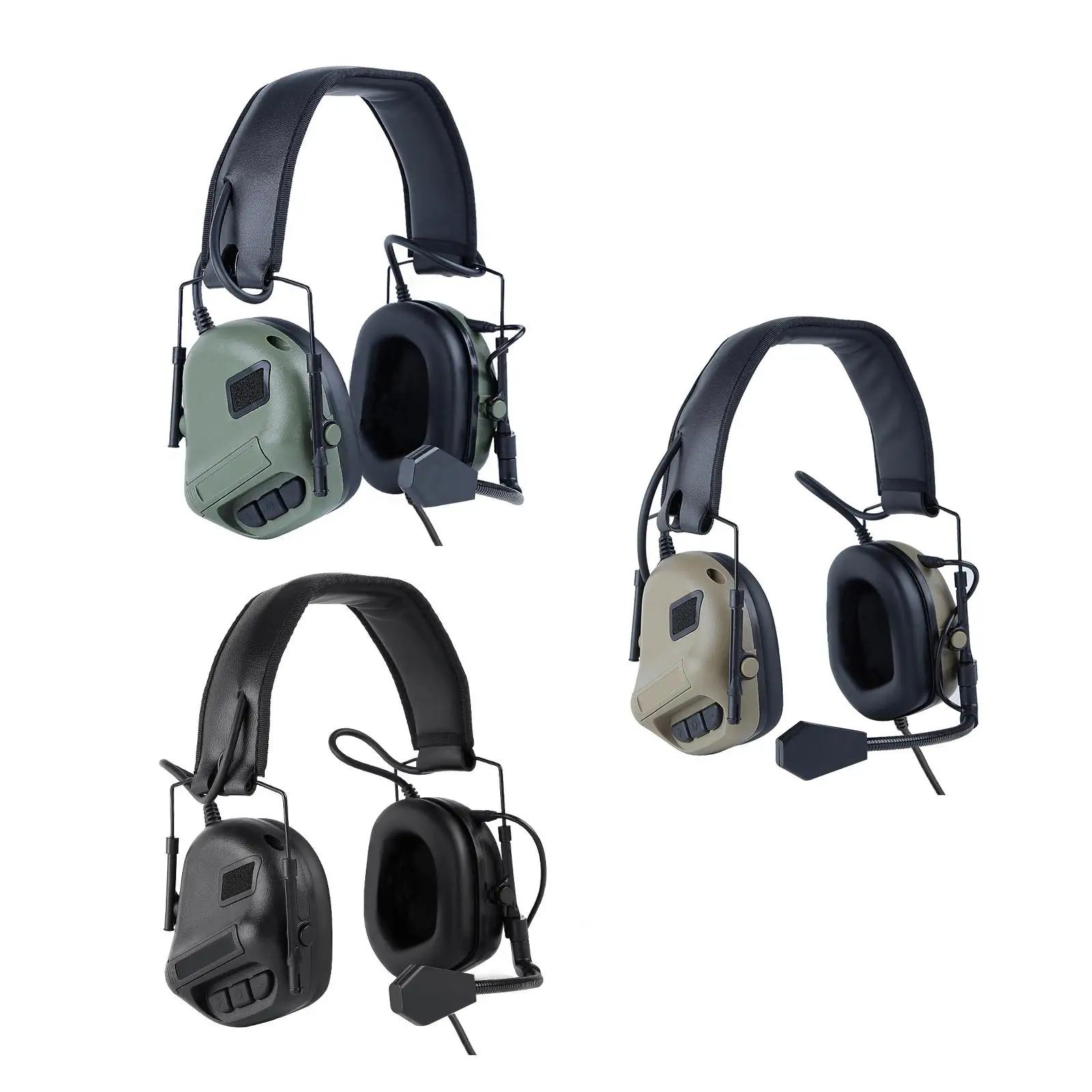 Electronic Ear Muffs Adjustable Ear Protection Noise Cancelling Anti Noise Snr 27dB for Shooting Construction Team Activities