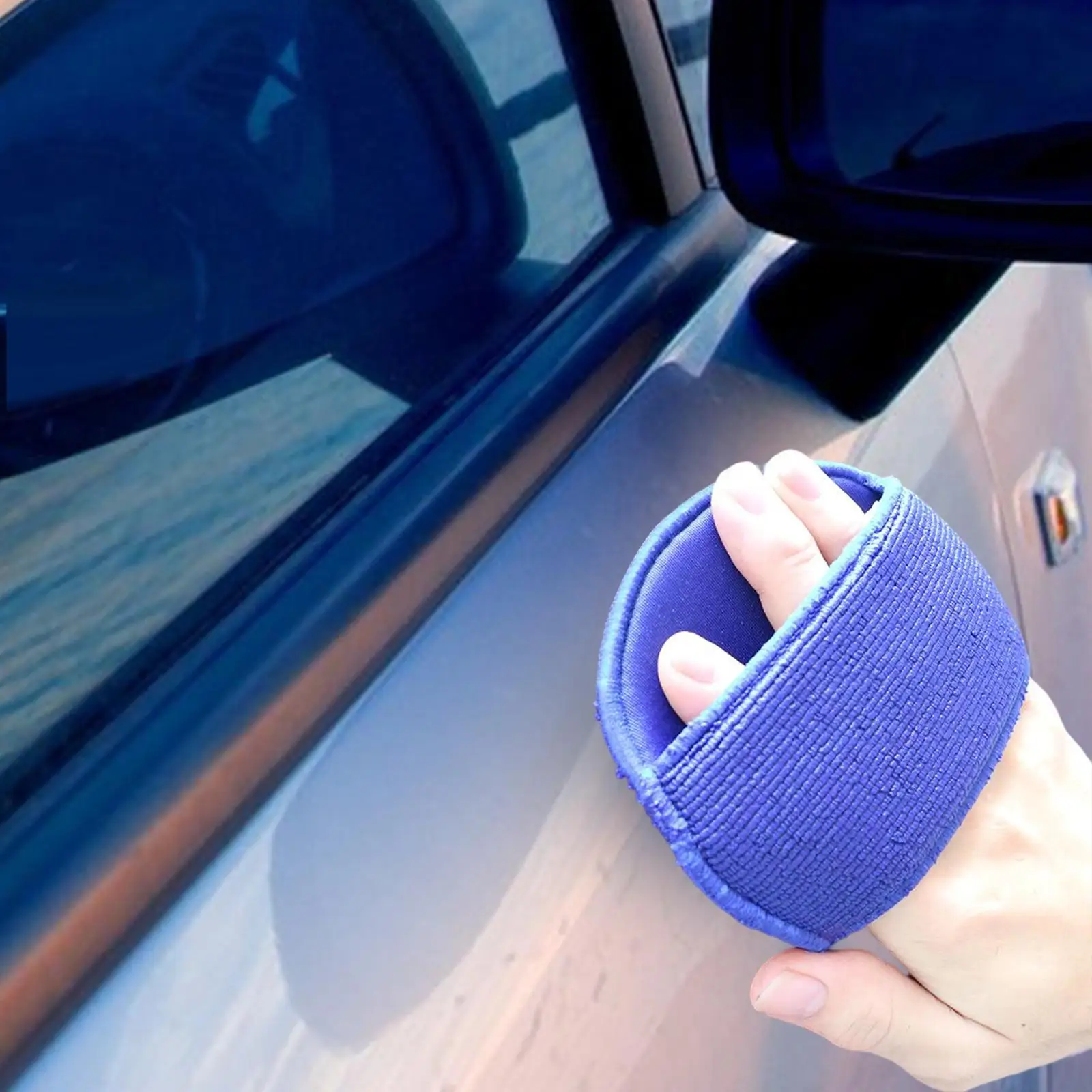 Vehicle Clay Bar Pad Car Detailing Glove Washable Quickly Removes Debris Round Polishing Clay Mitt for Glass Cleaning Home