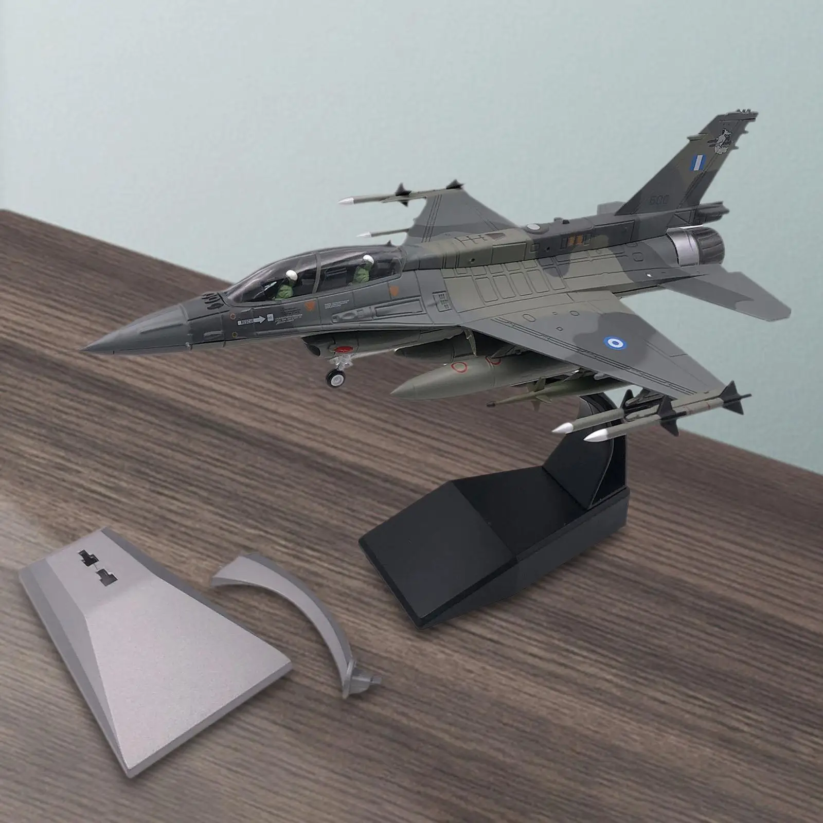 Alloy 1/72 F16D Fighter Model Desktop Decoration with Base Souvenir Gift Plane Model for Bedroom TV Cabinet Cafe Bookshelf Home