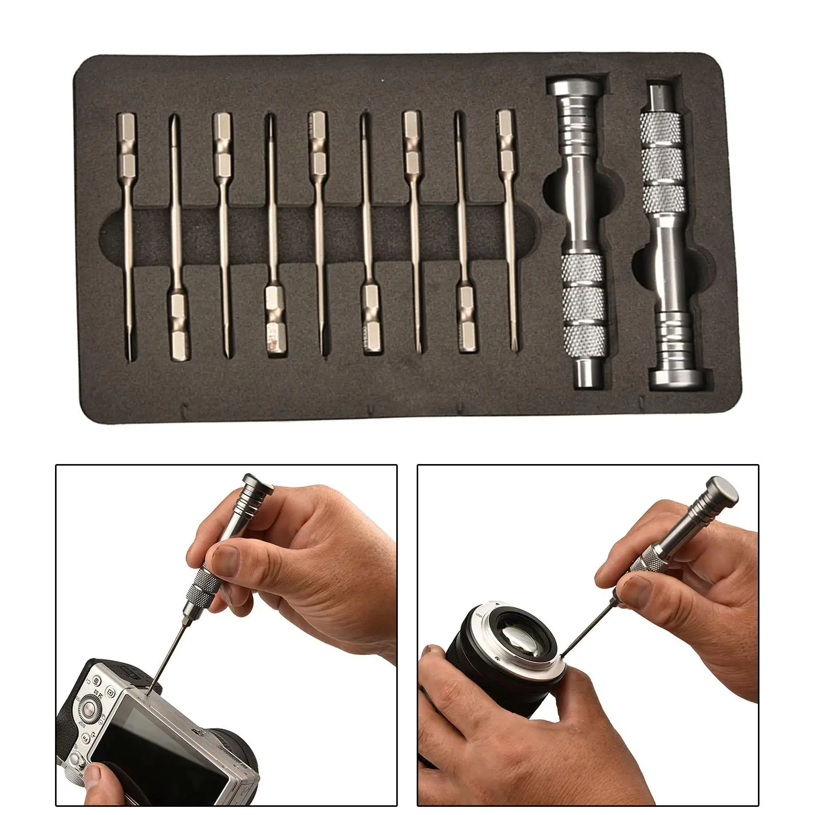 Screwdriver Set 11 in 1 Household Tools Kit Disassembly Repair Tool Non Slip for Eyeglasses Drone Watch Digital Camera