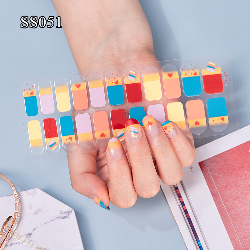 Best of Korean Nail Polish Strips Self-Adhesive Art Design Sticker Full Cover Gel Wraps Stickers For Women Decals Decoration Sliders 3D Reviews & Tips