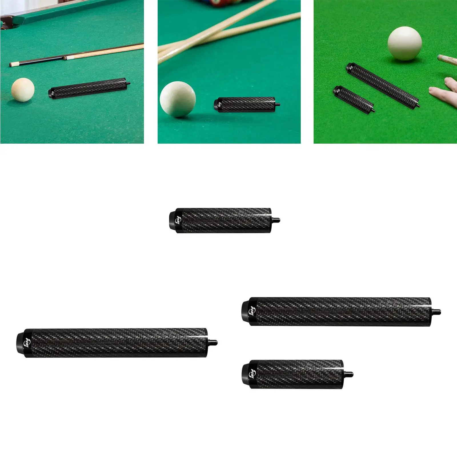 Cue Rod Extension Billiards Pool Cue Extension Compact Portable Black Billiard Connect Shaft Snooker for Billiard Cues