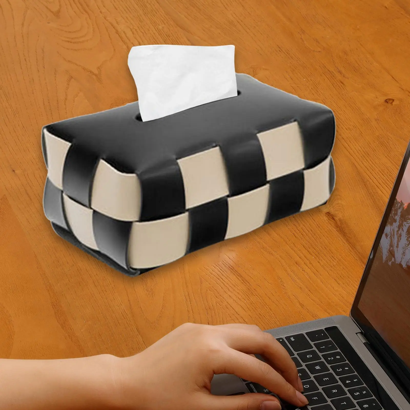 Tissue Box Tissue Holder Cover Decorative Rectangular for Tables and Desks