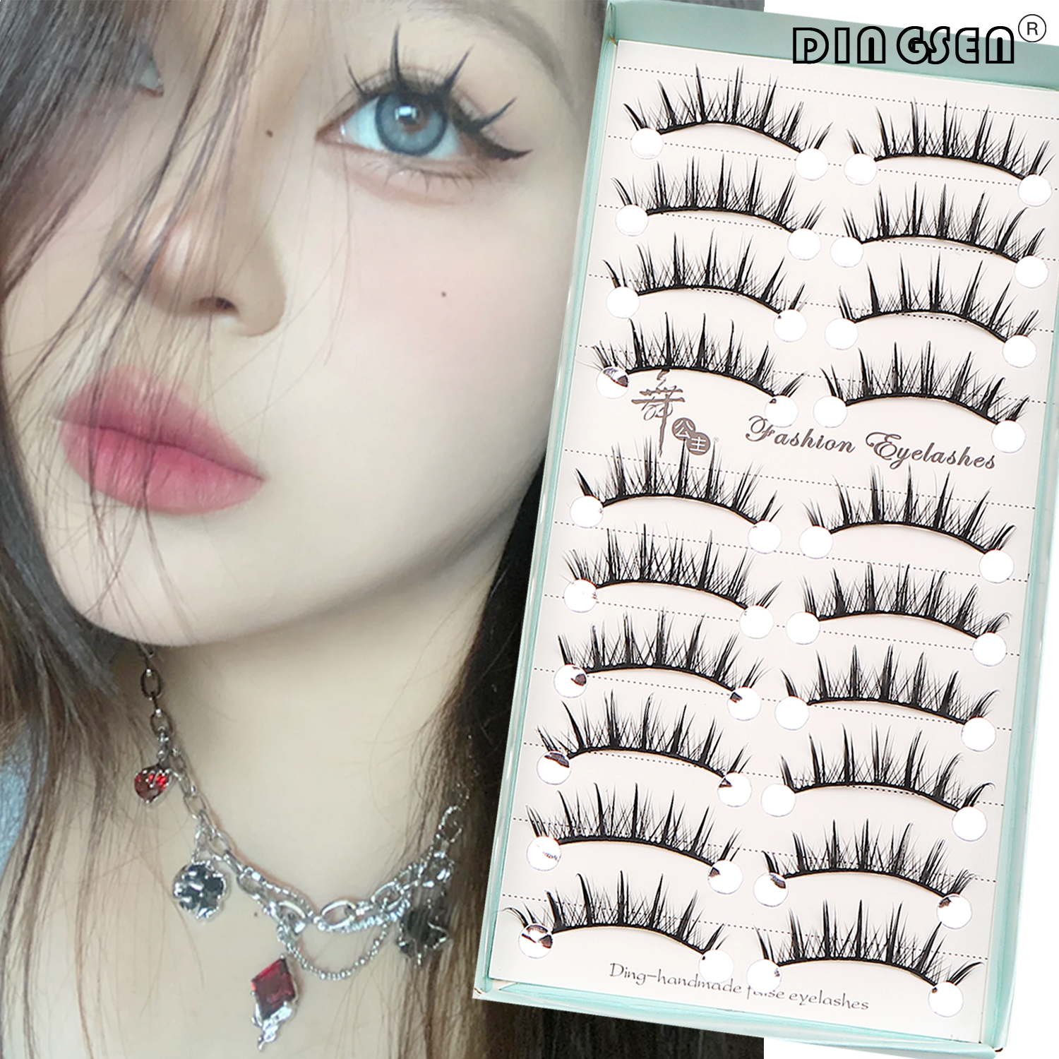 Neue Manga-Wimpern Natürliche Wimpern Weiche Falsche Wimpern Anime-Wimpern für Tägliches Dating-Make-up Dichte Kunstwimpern Manga-Wimpern – Detail 1