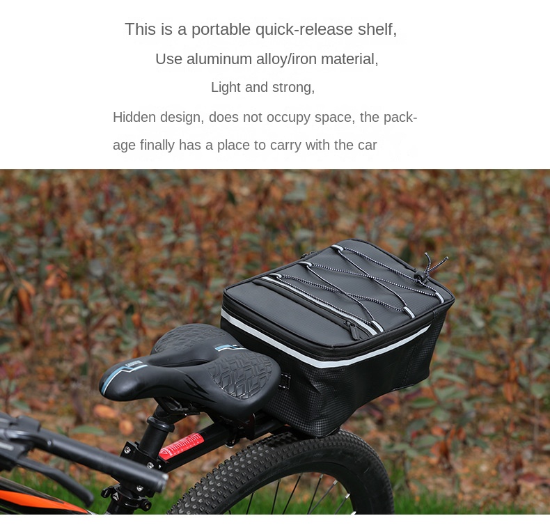 Adjustable Bicycle Rear Rack – Quick Release Aluminum Alloy Cargo Carrier For MTB, City, Cruiser Bikes 8 thumbnail image