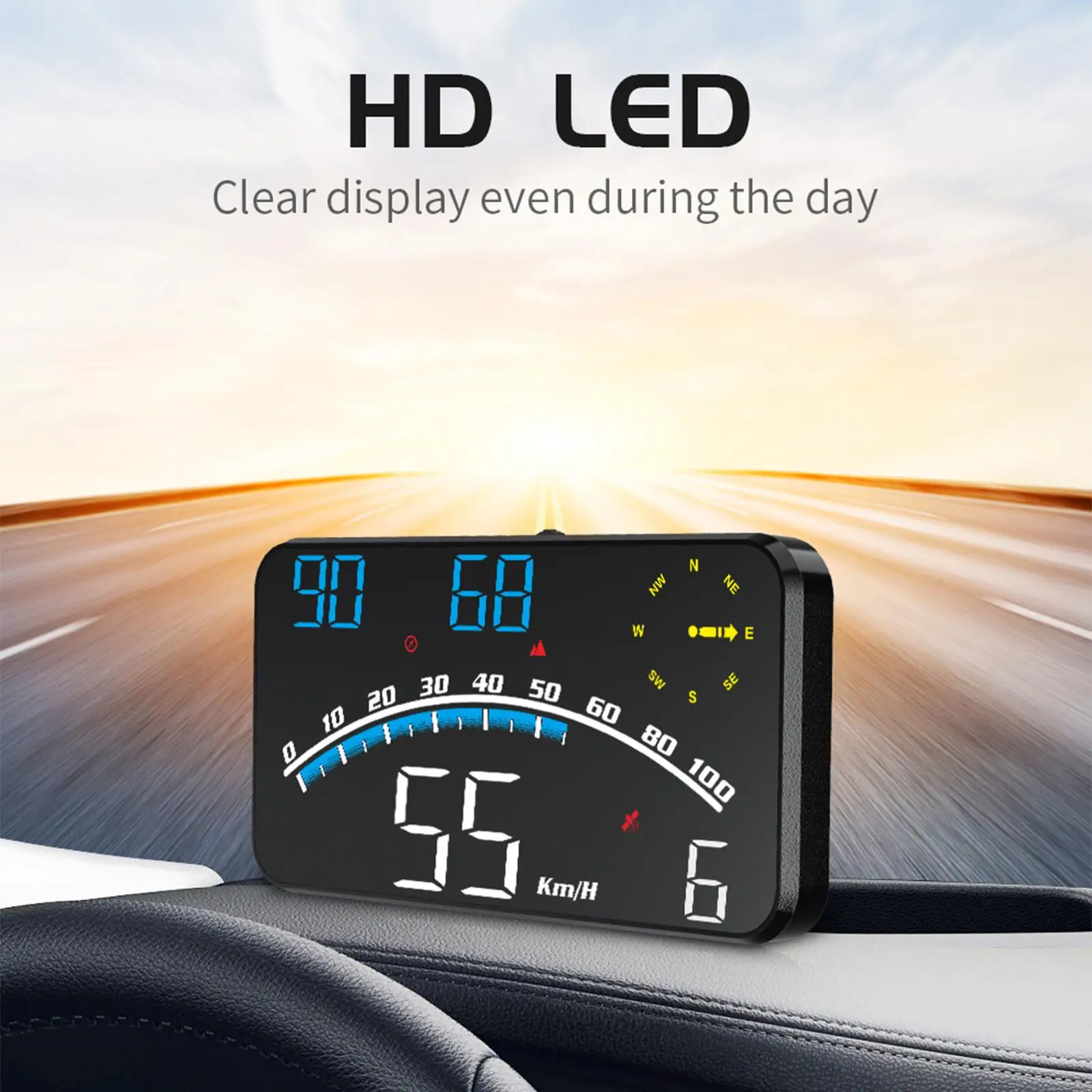 Universal HUD Head up Display  Direction 4 inch Fit for Vehicle