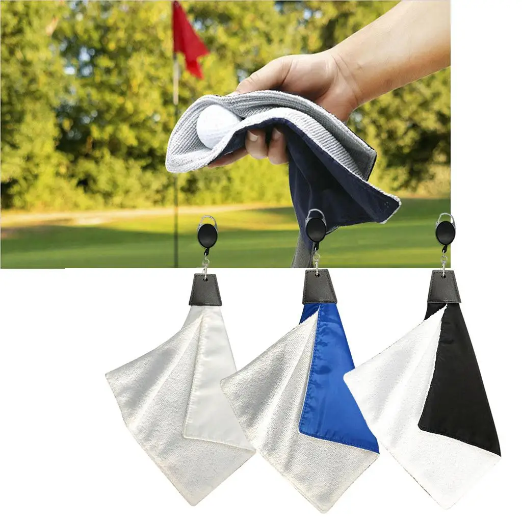 Portable Golf Towel Wiping Cloth Cleaning Towels Golf Ball Cleaning Towel for Hiking