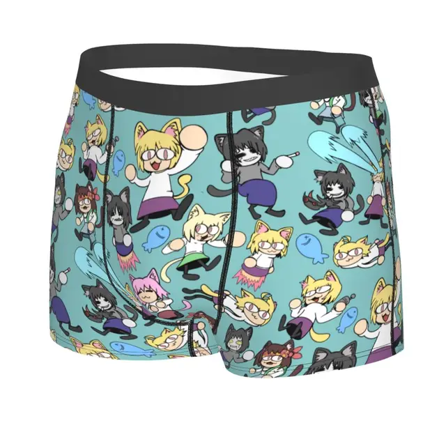 Sexy Male Fashion Neco Arc Smoking Underwear Anime Tsukihime Cat Girl Boxer  Briefs Stretch Shorts Panties Underpants - AliExpress