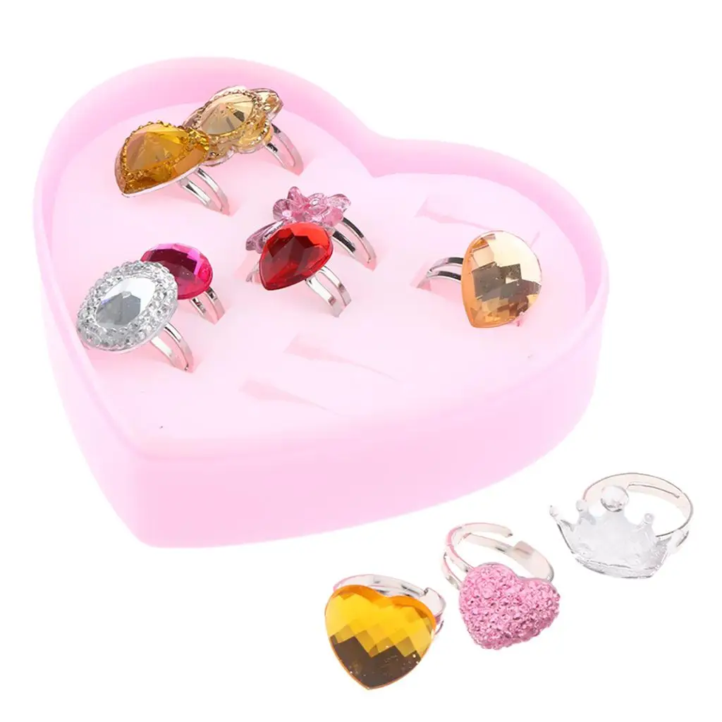 10 Pieces Plastic Kids Rings, Assorted , Dress Up Costumes  Rings