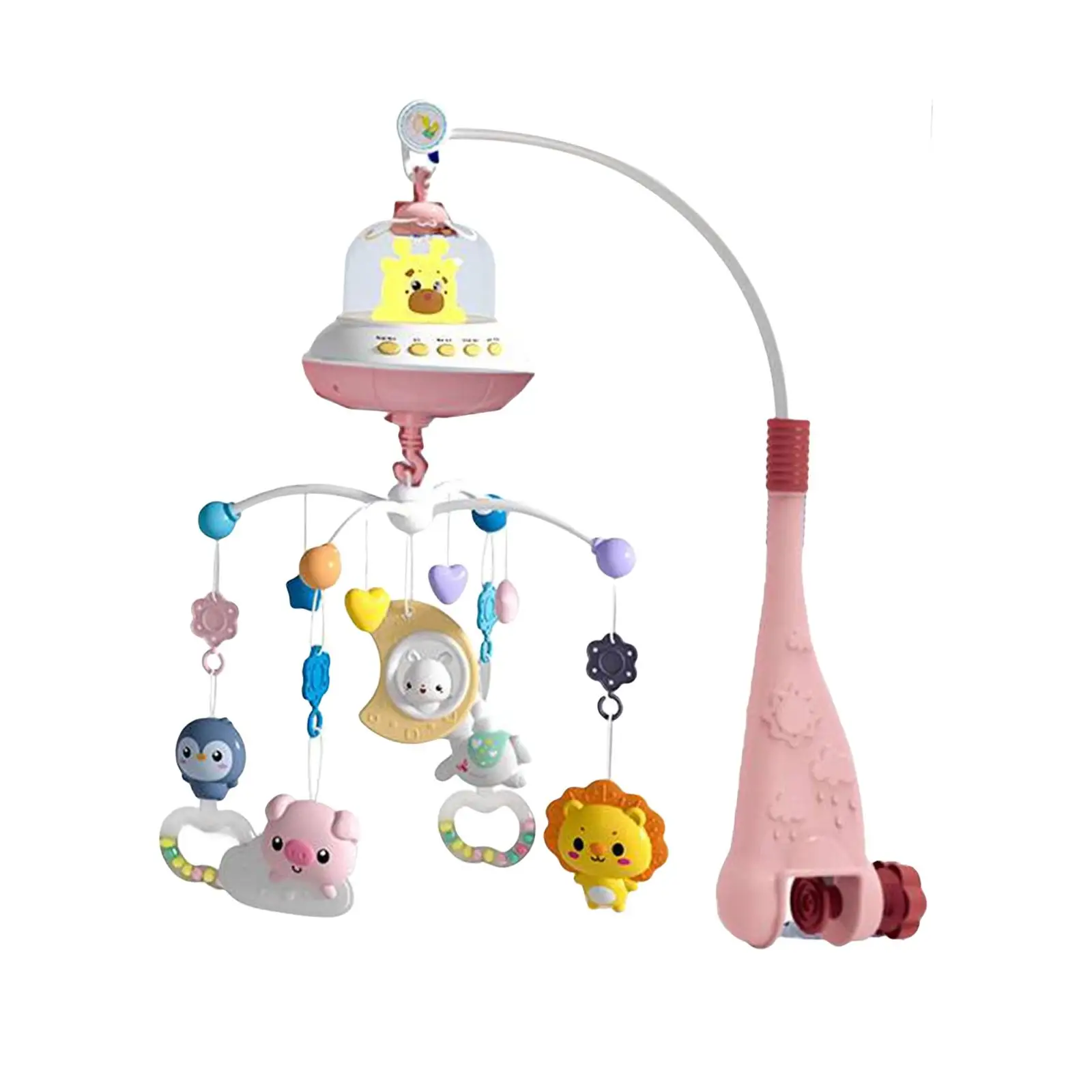 Musical Crib Mobile Bed Bell Toy with Lights and Music for Boy Girl Toddles