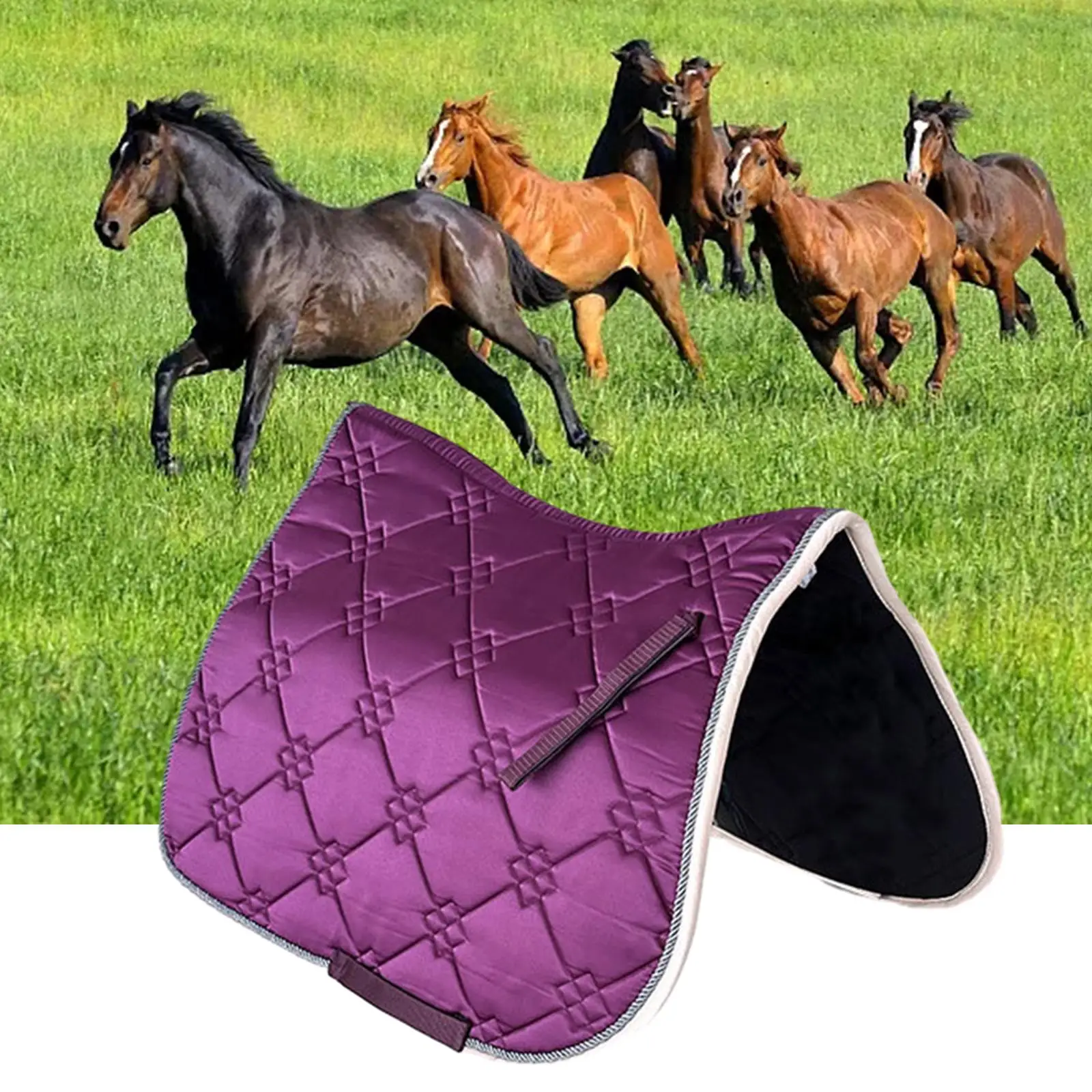 Horse Saddle Pad Riding Seat Cushion Shock Absorbing Lightweight Protect Thighs Sports Accessories Portable Thickened