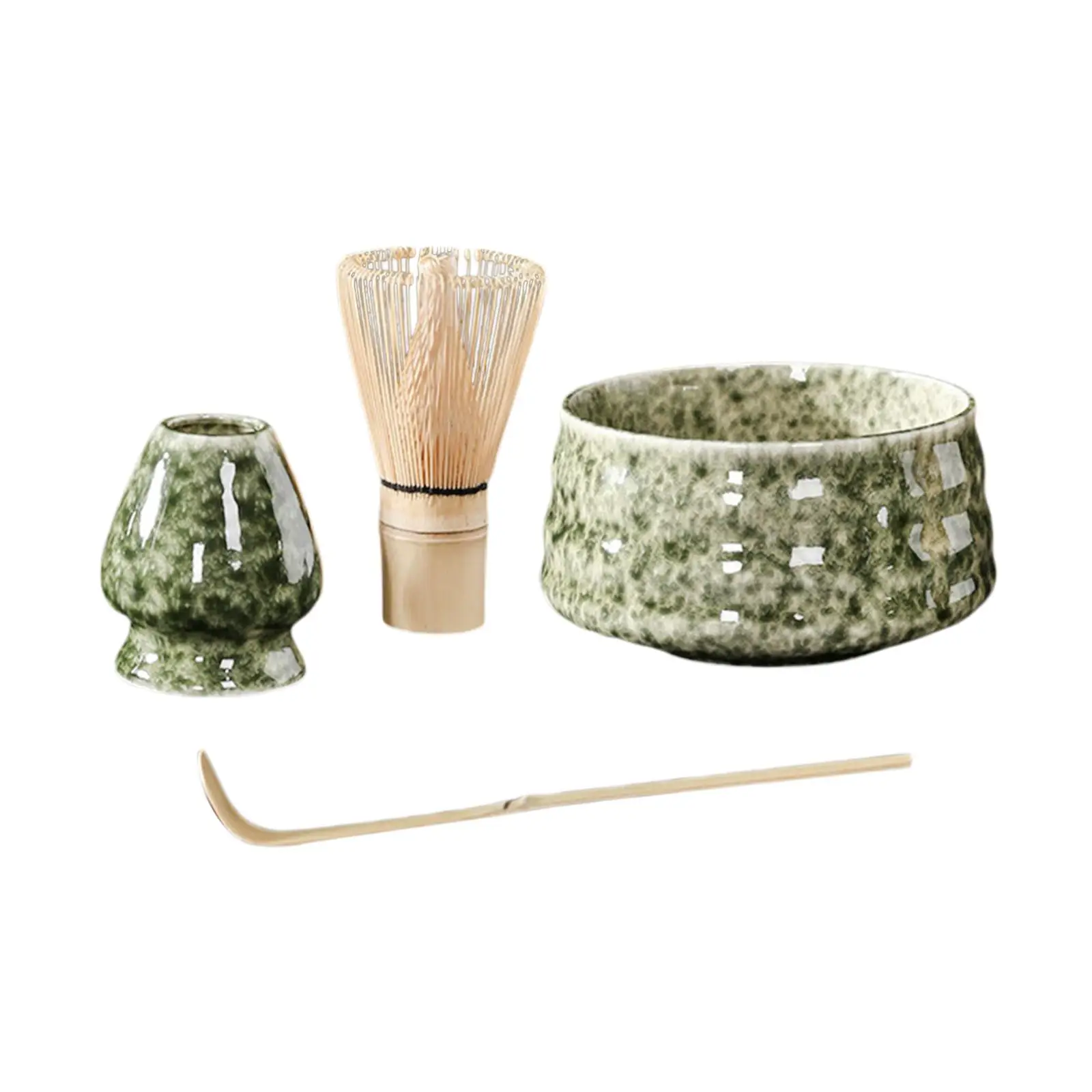 4 Pieces Japanese Matcha Whisk Set with Accessories and Tools for Friends Best Gifts