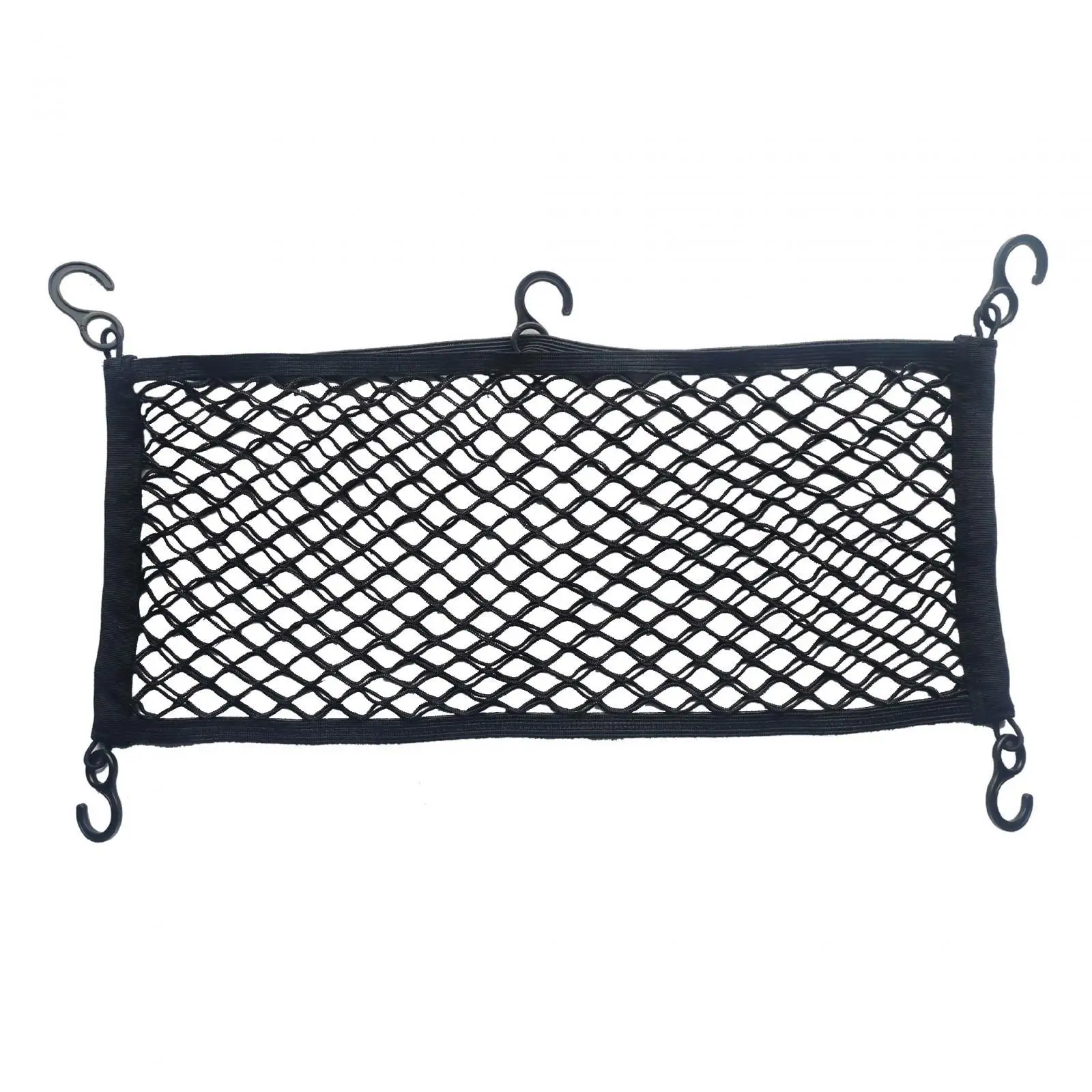 Folding Trolley Carts Net Cargo Net Stretchable with Metal Hooks Wagon Cargo Net