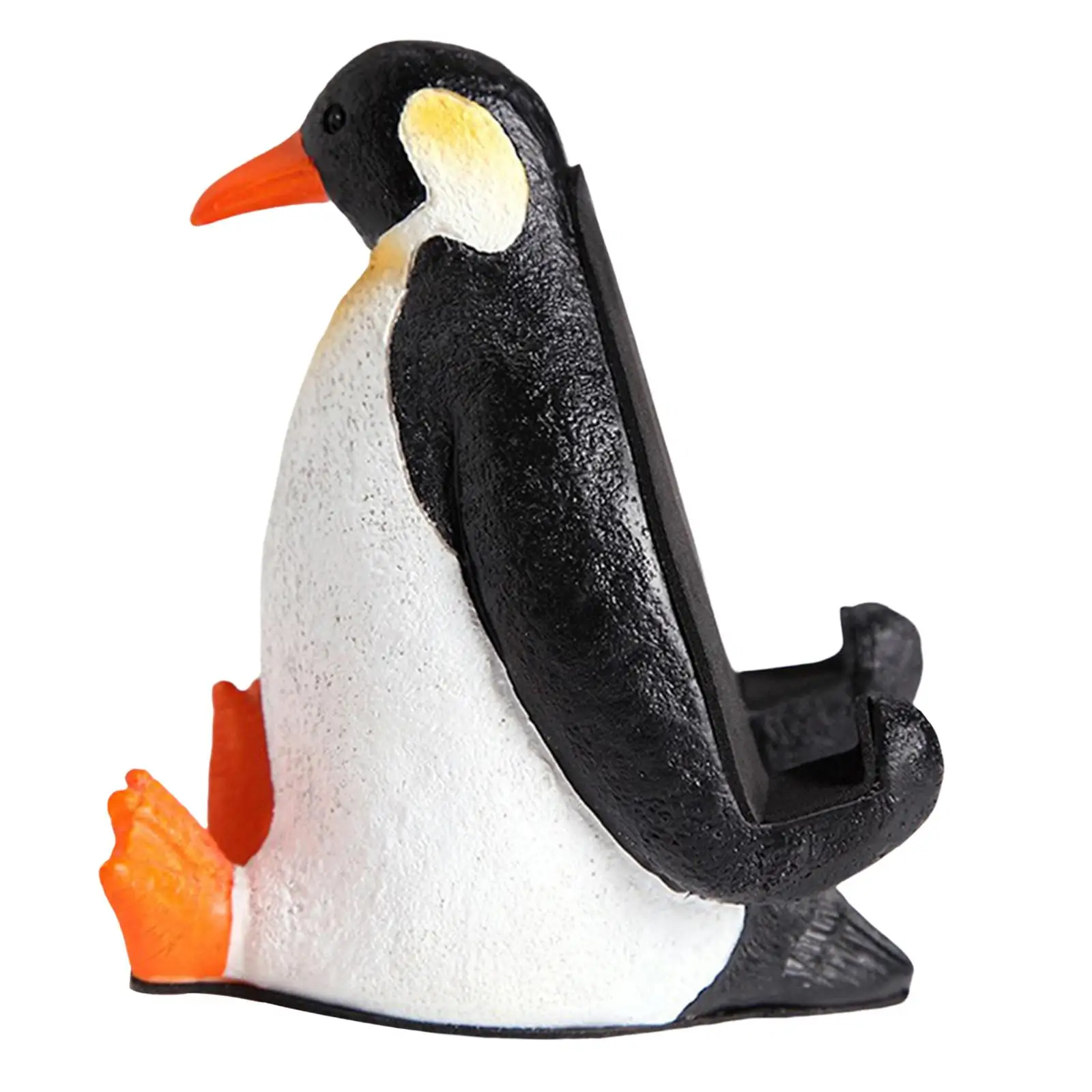 Creative Animal Penguin Statue Desktop Phone Holder Stand Support Cradle Crafts Ornaments Decoration for Office Tabletop Home