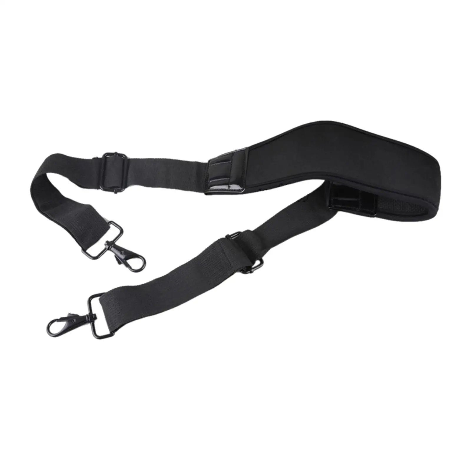 Shoulder Strap Thick Comfortable 52inch Soft with Metal Hooks Black Adjustable for Camera