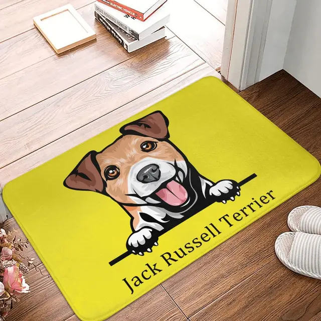 Jack Russell Dog Bath Mat Anti-Slip Pet Personalized Bathroom Rug Mat Gift  NWT
