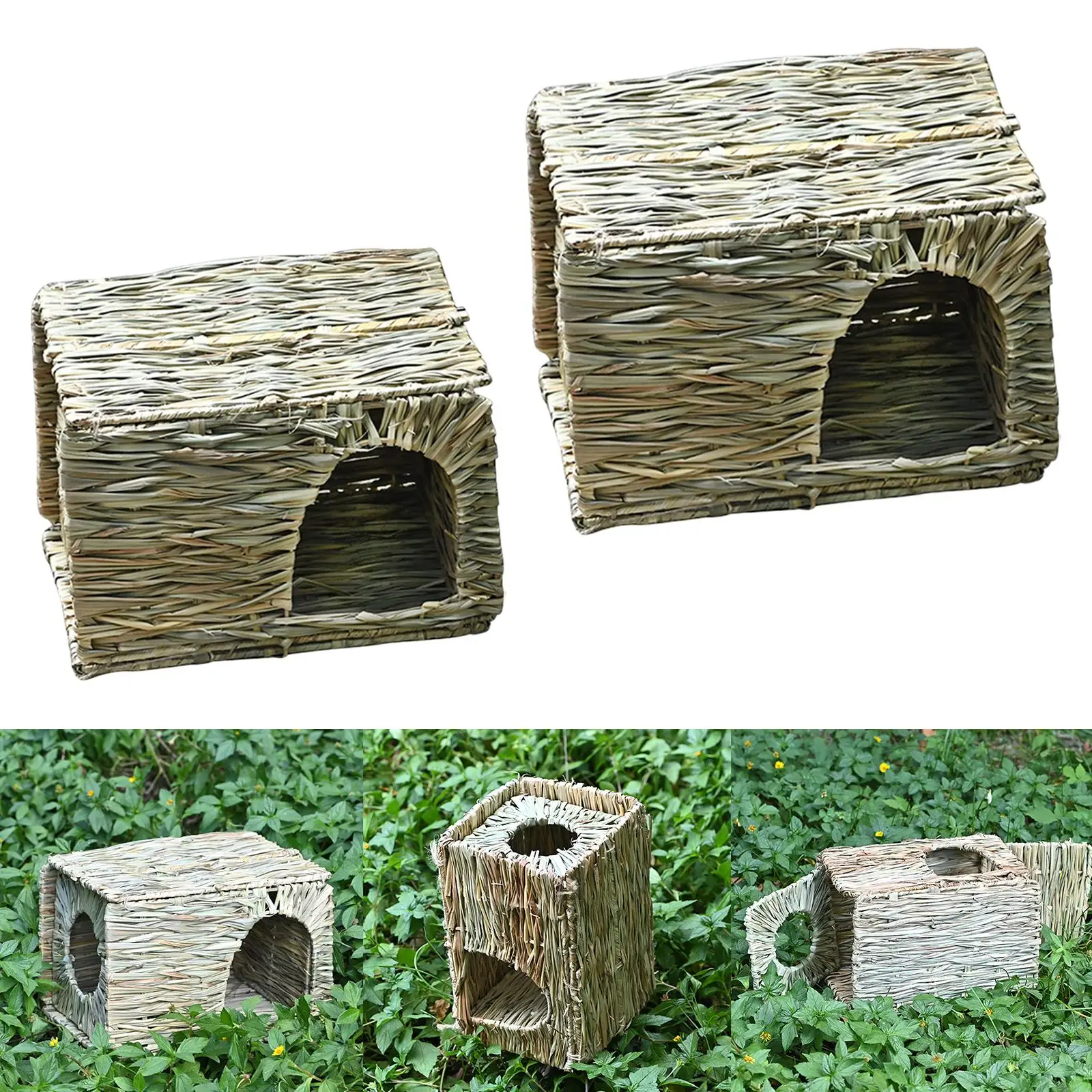 Bird Cage, Natural Straw Birdhouse, Resting Place for Birds, Handmade Birds Nest Straw Bird Shelter Cage