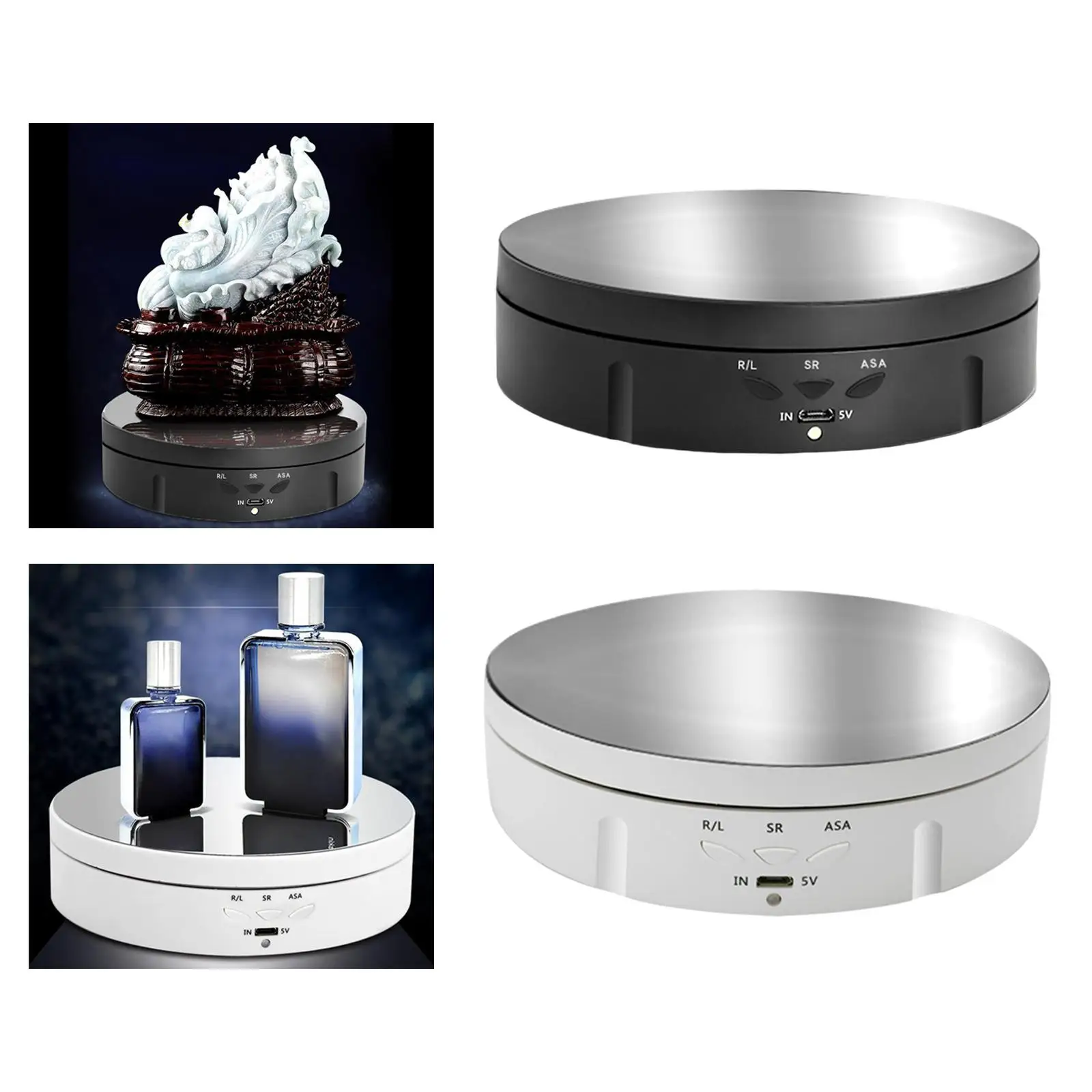 Rotating Turntable Jewelry Holder Motorized Rotating Display Stand for Photography Products Shows Jewelry Watch 3D Models Cake