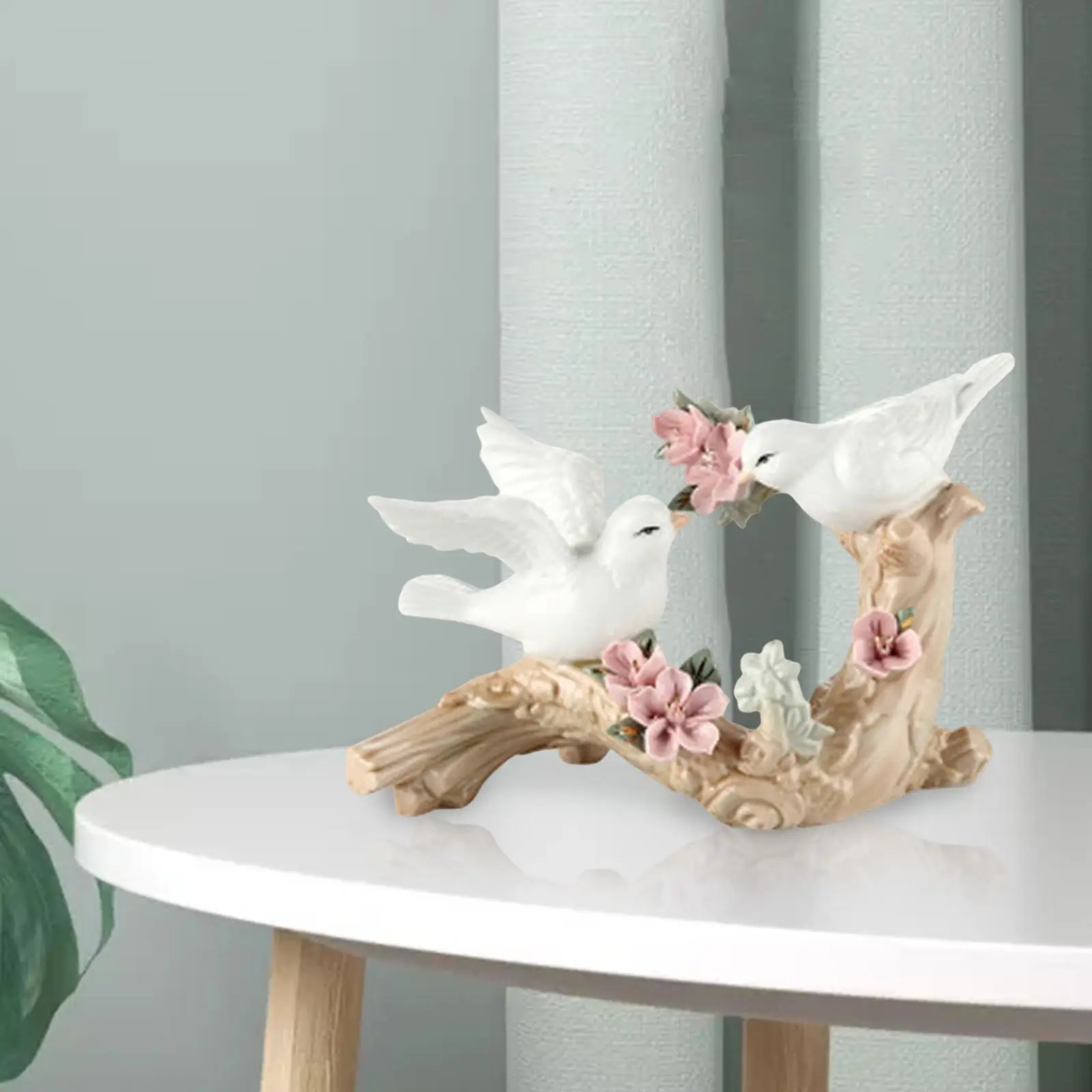 Lifelike Bird Statue Collection Crafts Art Display Ceramic Modern Ornaments for Birthday Gift Bedroom Indoor Office Romantic