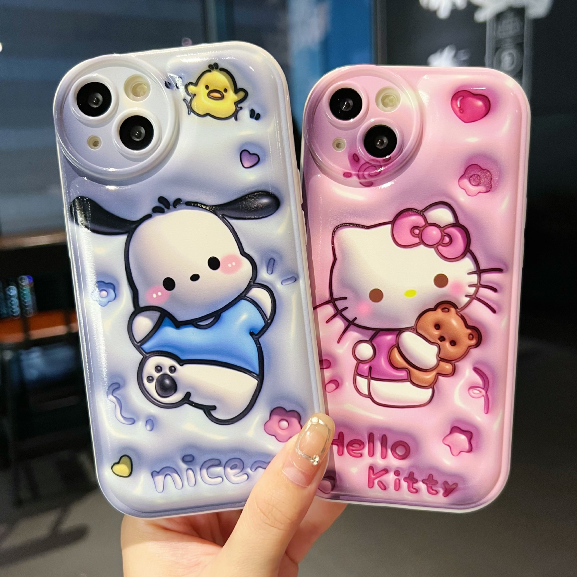 Розовый чехол для телефона Sanrio Hello Kitty, чехол для iPhone 14 13 12 11  Pro Max Xr Xs Max Mini 7 8 14 Plus, милый противоударный чехол | AliExpress