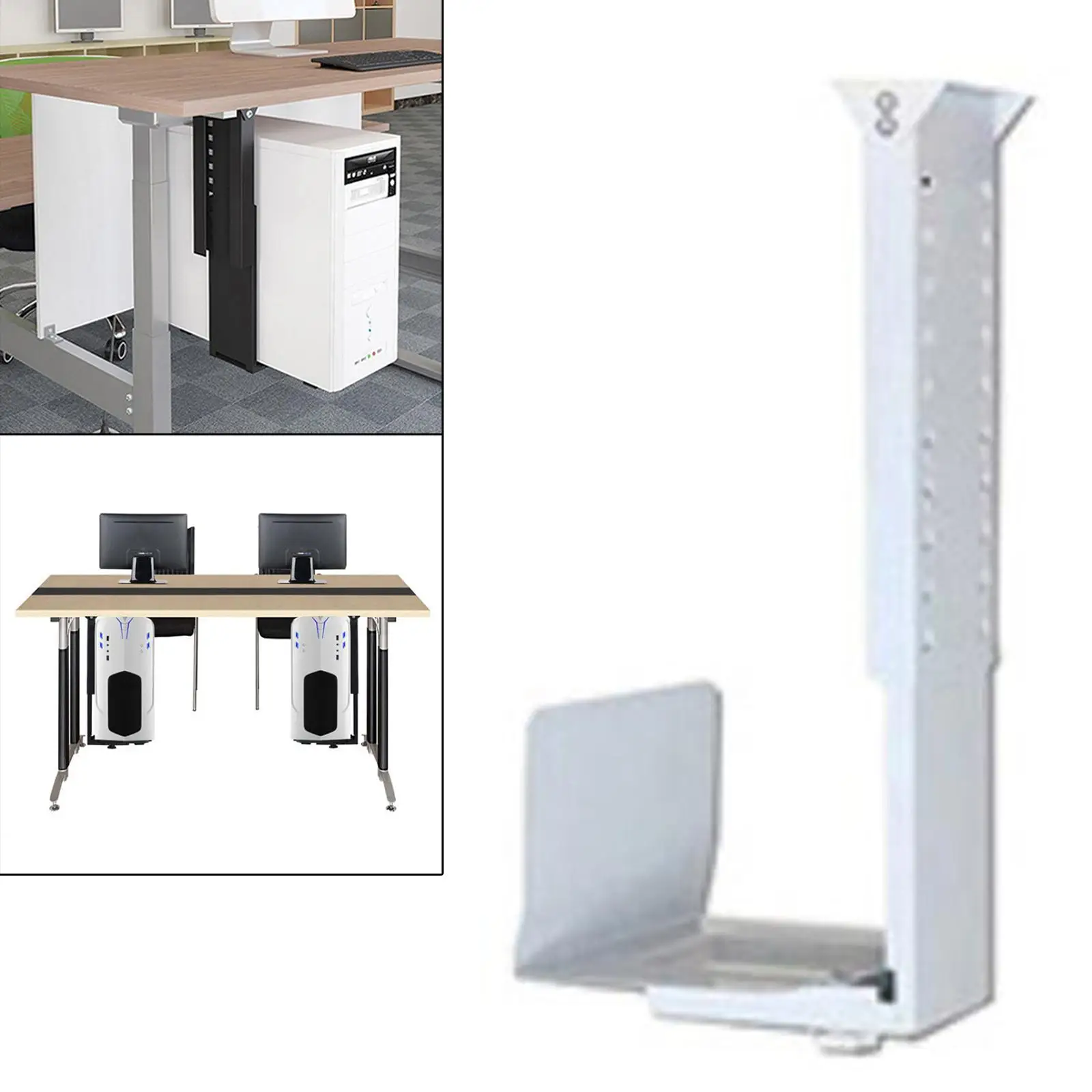 Computer Case Mount Corrosion Resistance Adjustable Under Desk for Home