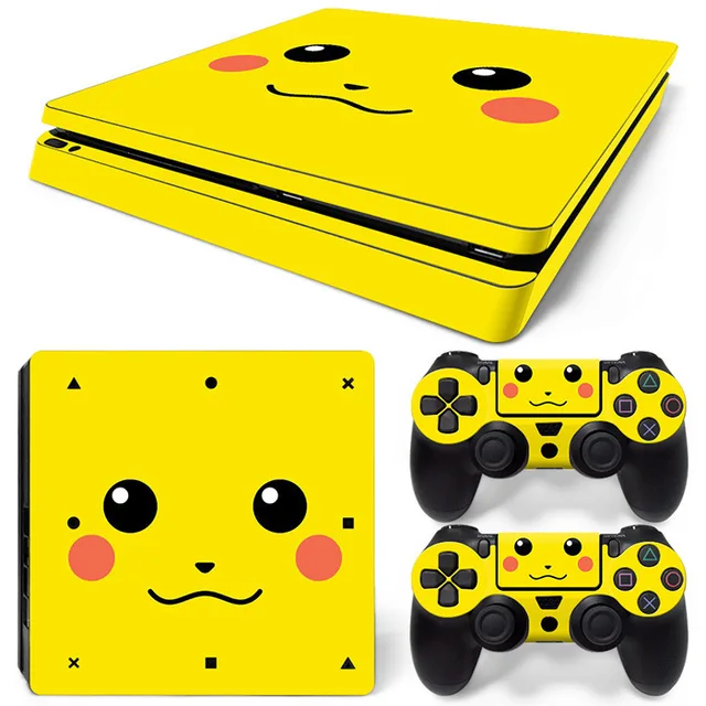 Cartoon Super Mario PS4 Pro Color Stickers Skin for PS4 Pro Mario Theme  Game Console Full Body Stickers Decals Host Controller