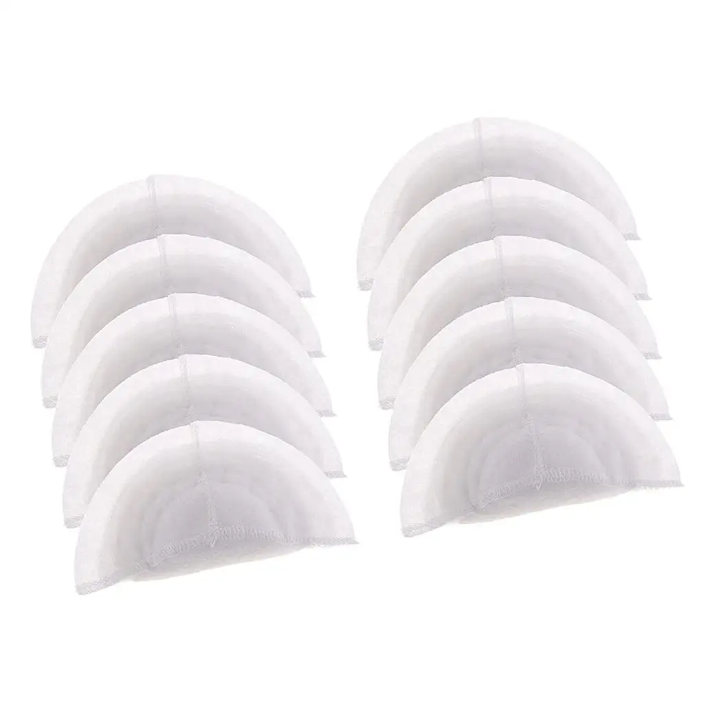 5 Pairs White  Moulded Clothing Shoulder Pads for Sewing Crafts