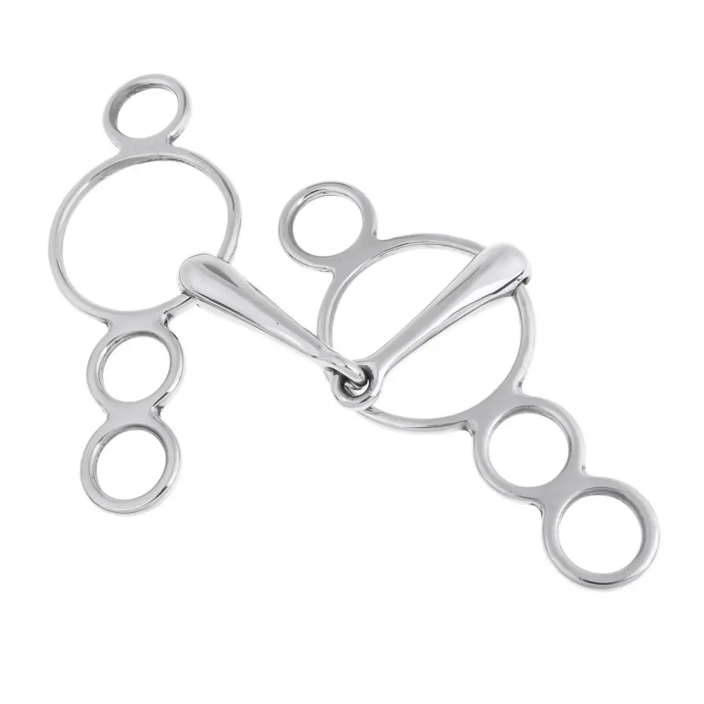 Stainless Steel Gag Bit Horse Tack English Riding Equestrian