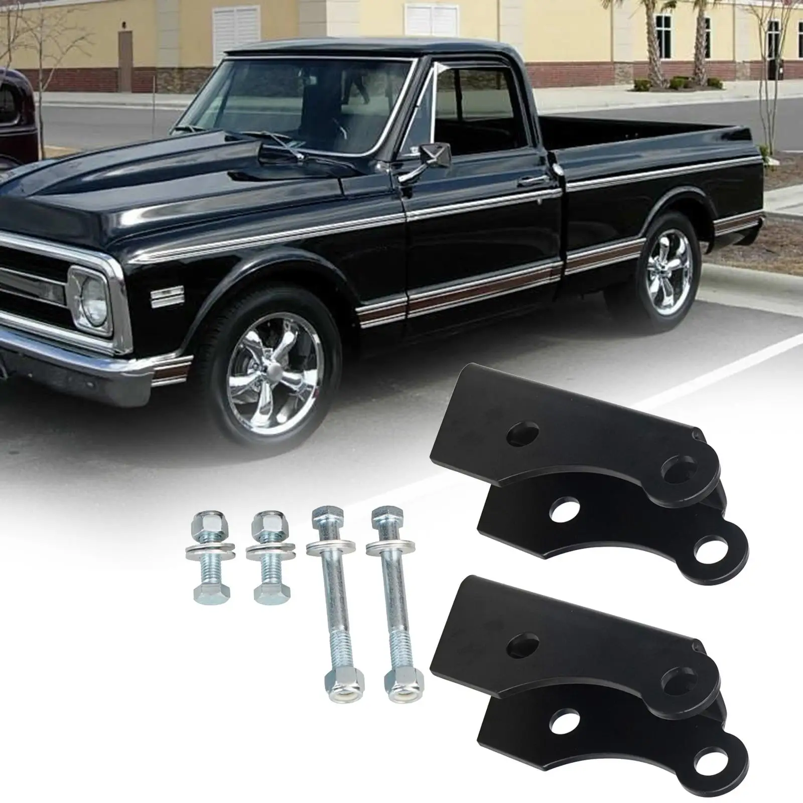 2x Drop Shock Extensions Lowering Set Iron for GMC C10 Sierra C15 Jimmy