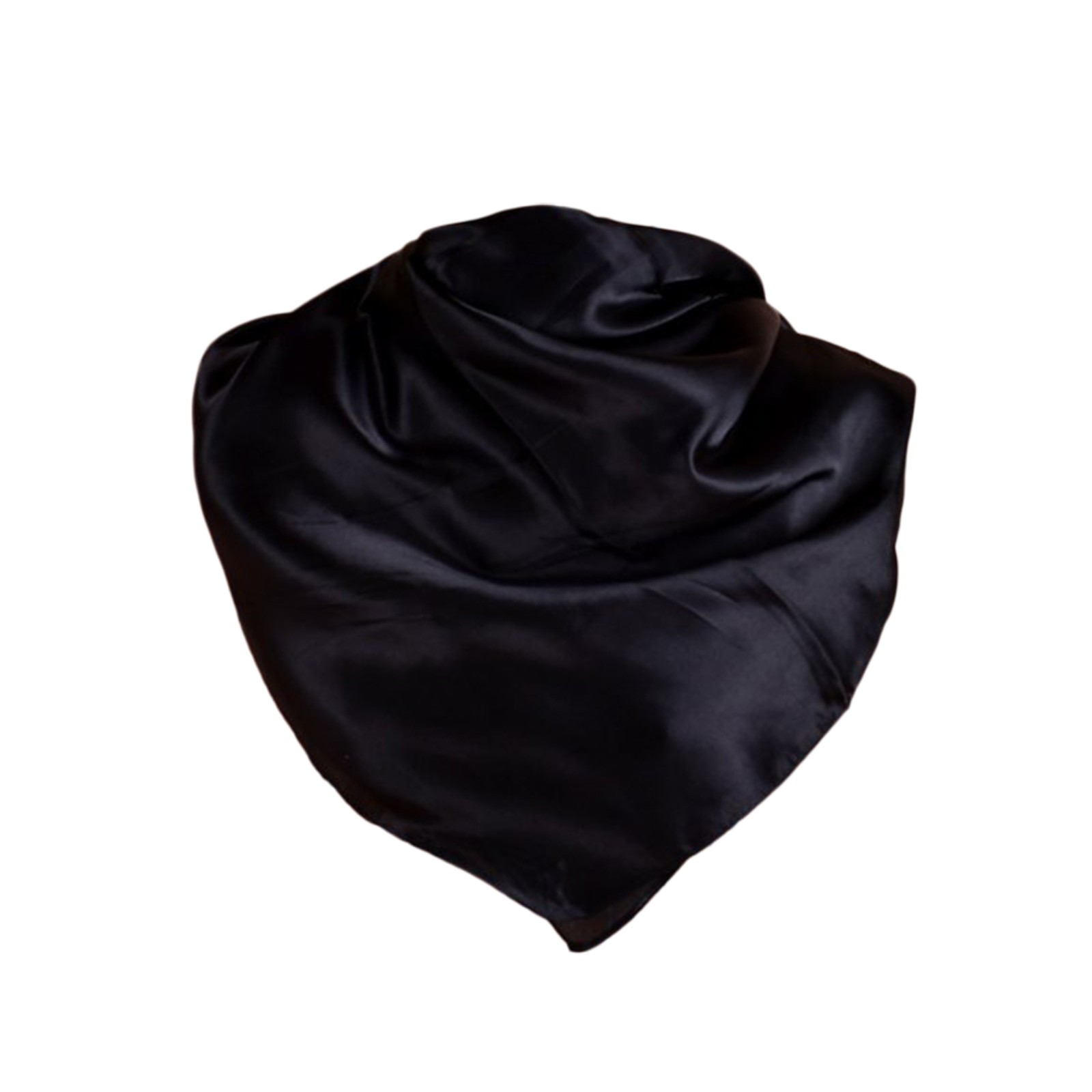 Women Fashion Solid Satin Square Head Scarf Lightweight Neck Scarves Hair Bandana Neckerchief Sweatband Youth Sequin Sweatband