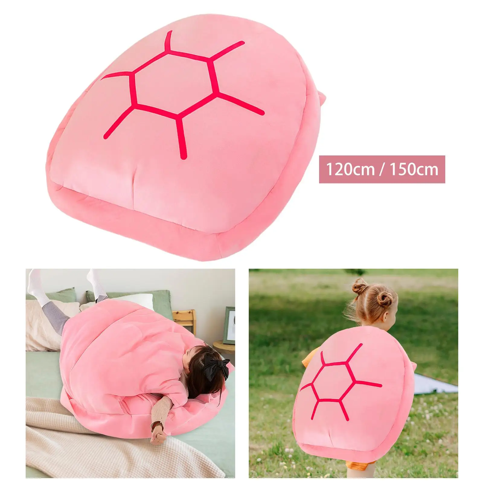 Wearable Turtle Shell Pillow Stuffed Animal Cushion for Gift for Kids Adults