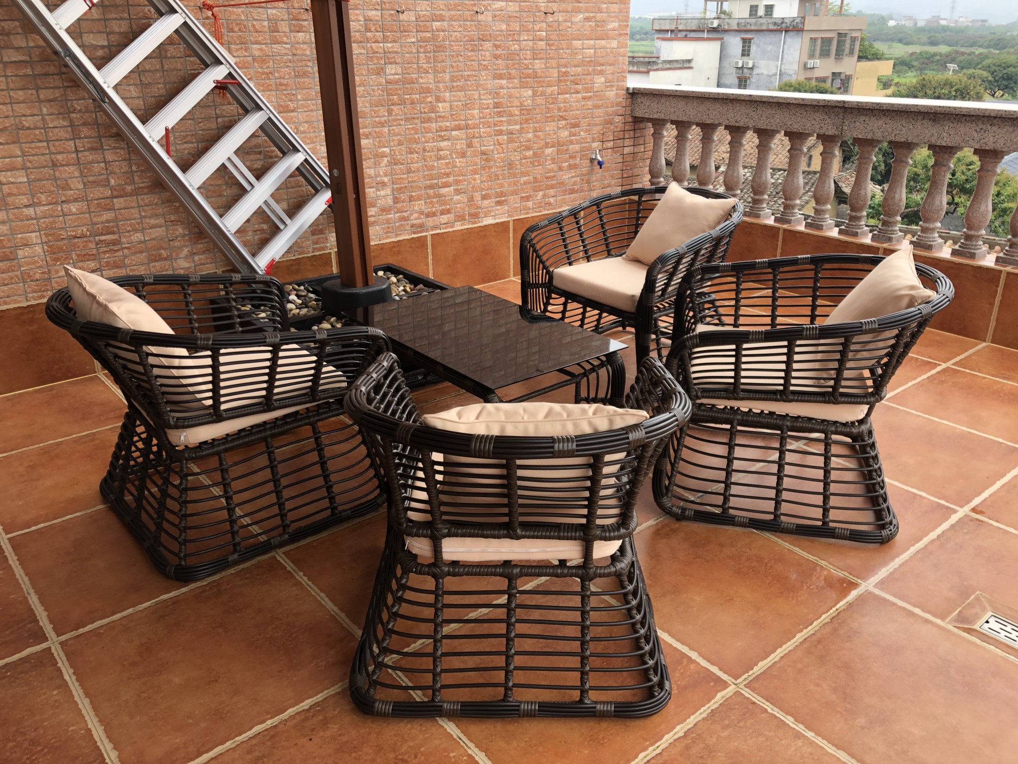 Description Picture 4 of itemModern Outdoor Garden Furniture Sets Nordic Home Patio Rattan Sofa Combination Waterproof Leisure Furniture Balcony Sofa Chair