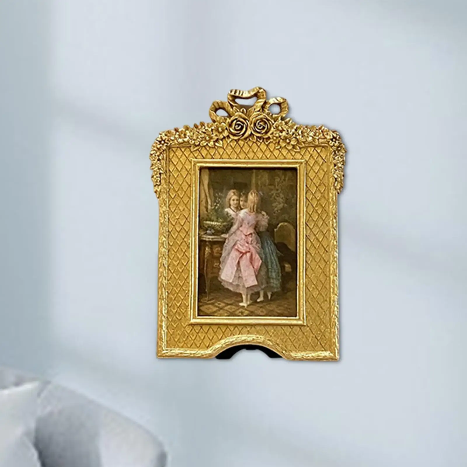 Elegant Photo Display Frame Desktop Home Decor Ornate Rectangle for Living Farmhouse Gift Wedding