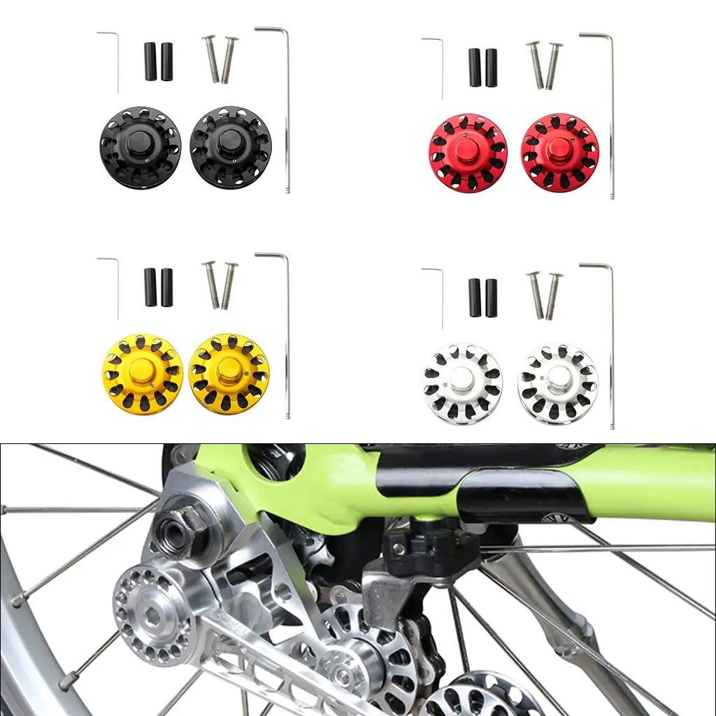 Pair Bike Chain Tensioner Refit Wheel Roller for Brompton Folding Bicycle Rear Derailleur Single 2/3/6 Speed Chain Guide Pulley