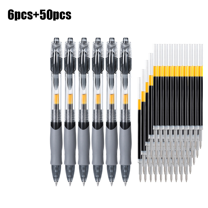 Dokument 0,5 mm einziehbares Gelschreiber-Set, Kugelschreiber mit schwarzer Tinte zum Schreiben, Nachfüllungen, Bürozubehör, Schulbedarf, Schreibwaren – Detail 6