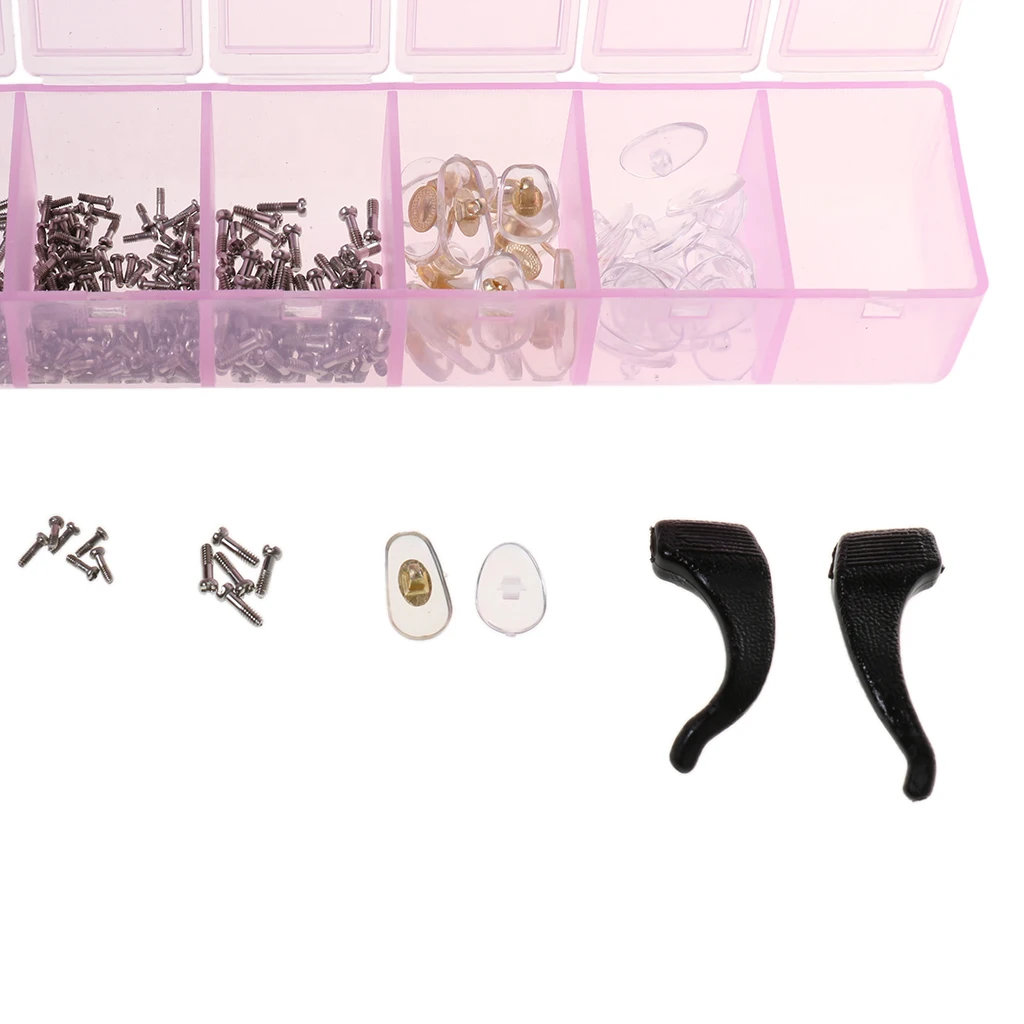 Eyeglass Repair Kits  Assorted Kit Screws Nose Pads with Box