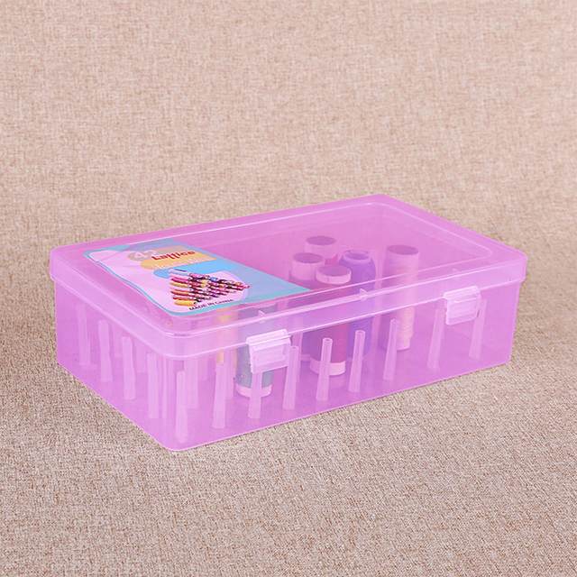 Boîte Rangement Bobines Couture - 2 Boîtes Transparentes 23.7x13.7x6.6cm | Organisation Fil à Coudre